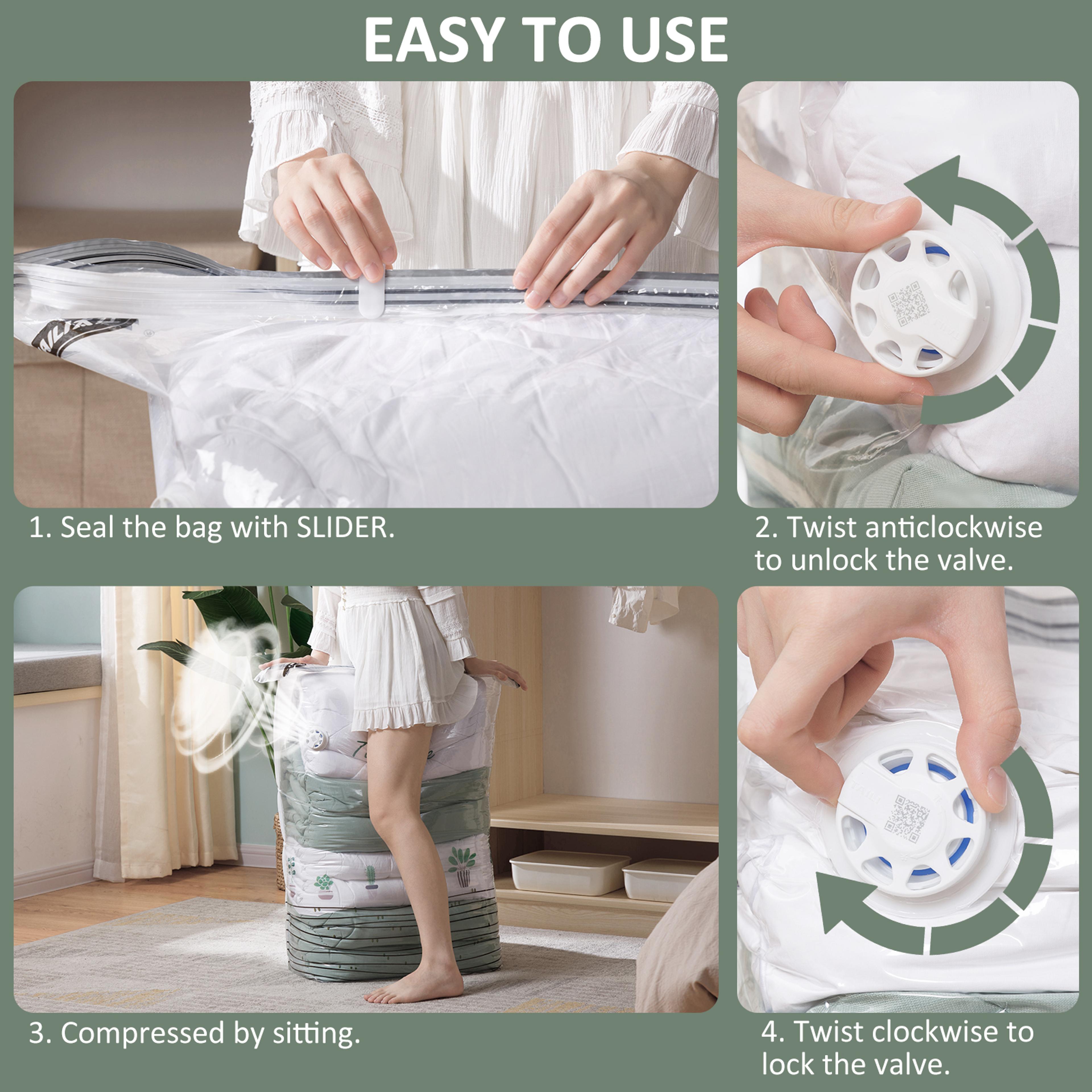 Cube Vacuum Storage Bags Large Space Saving Bags For Clothes Blankets Comforters 4
