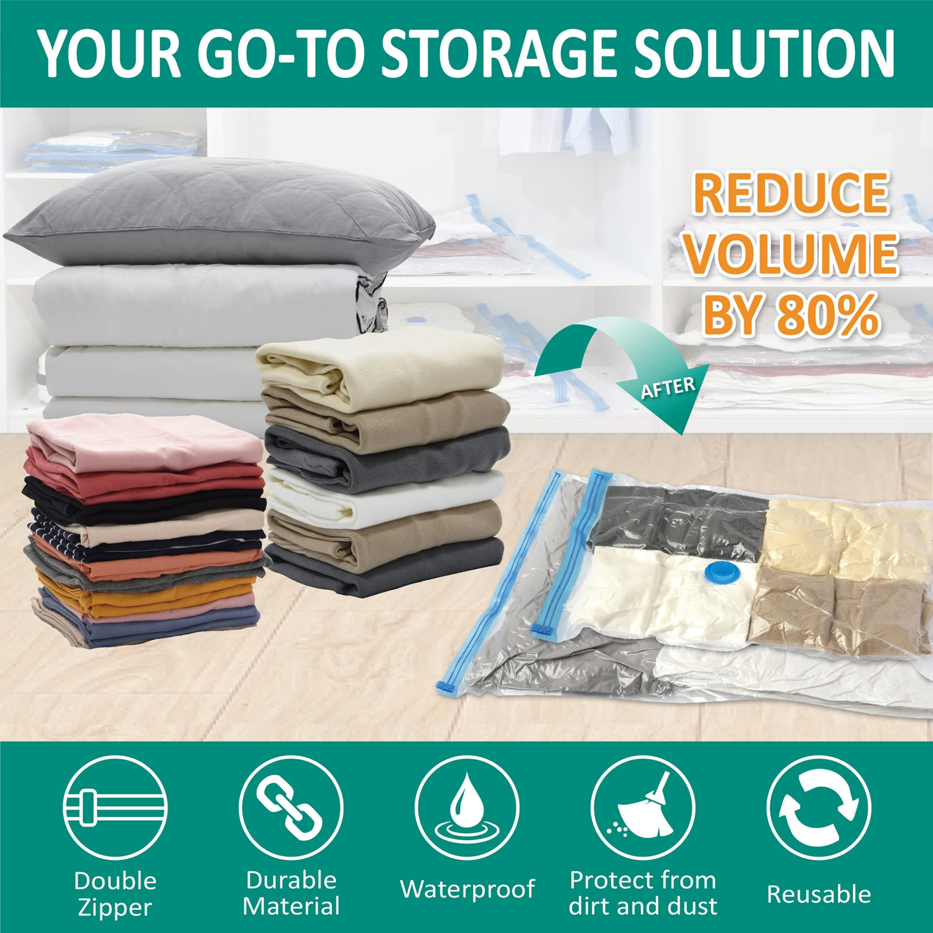 Space Saving Vacuum Storage Bags Thickened Clothes And Quilt Organizer Bags 3
