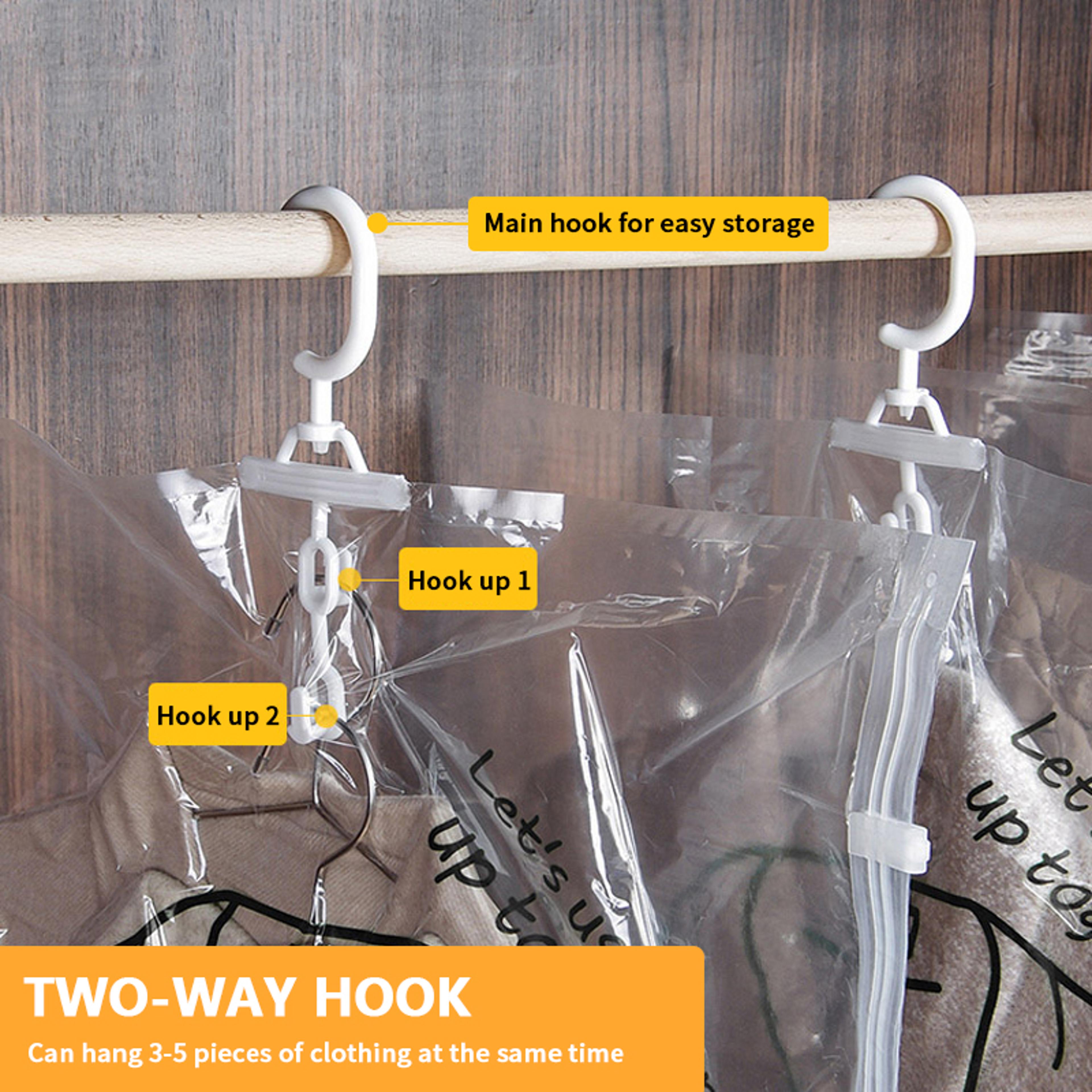 Hanging Vacuum Storage Bag For Clothes Space Saving Closet Organizer 3
