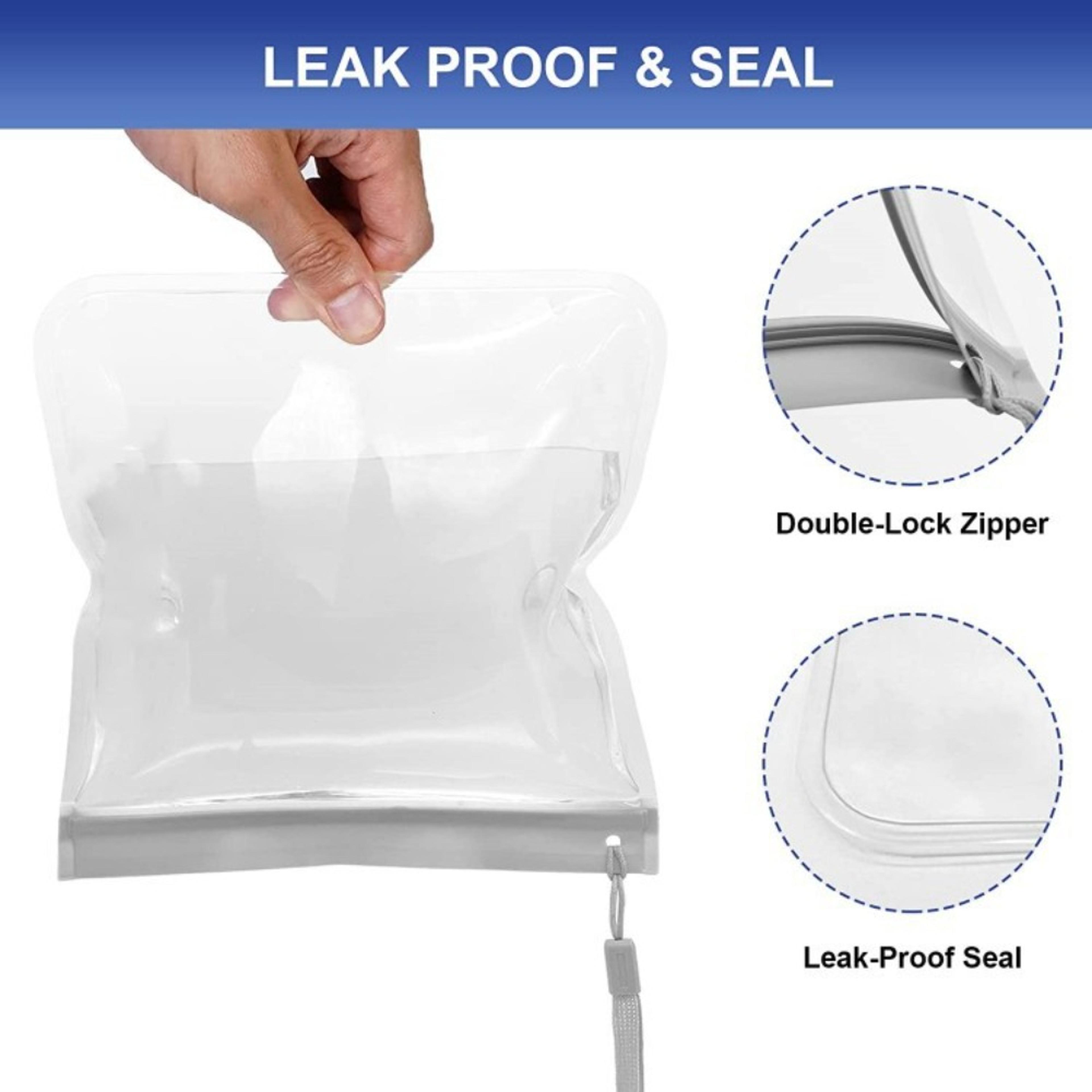 Clear Travel Toiletry Bag Waterproof EVA Storage Pouch For Airport And Daily Organization 3