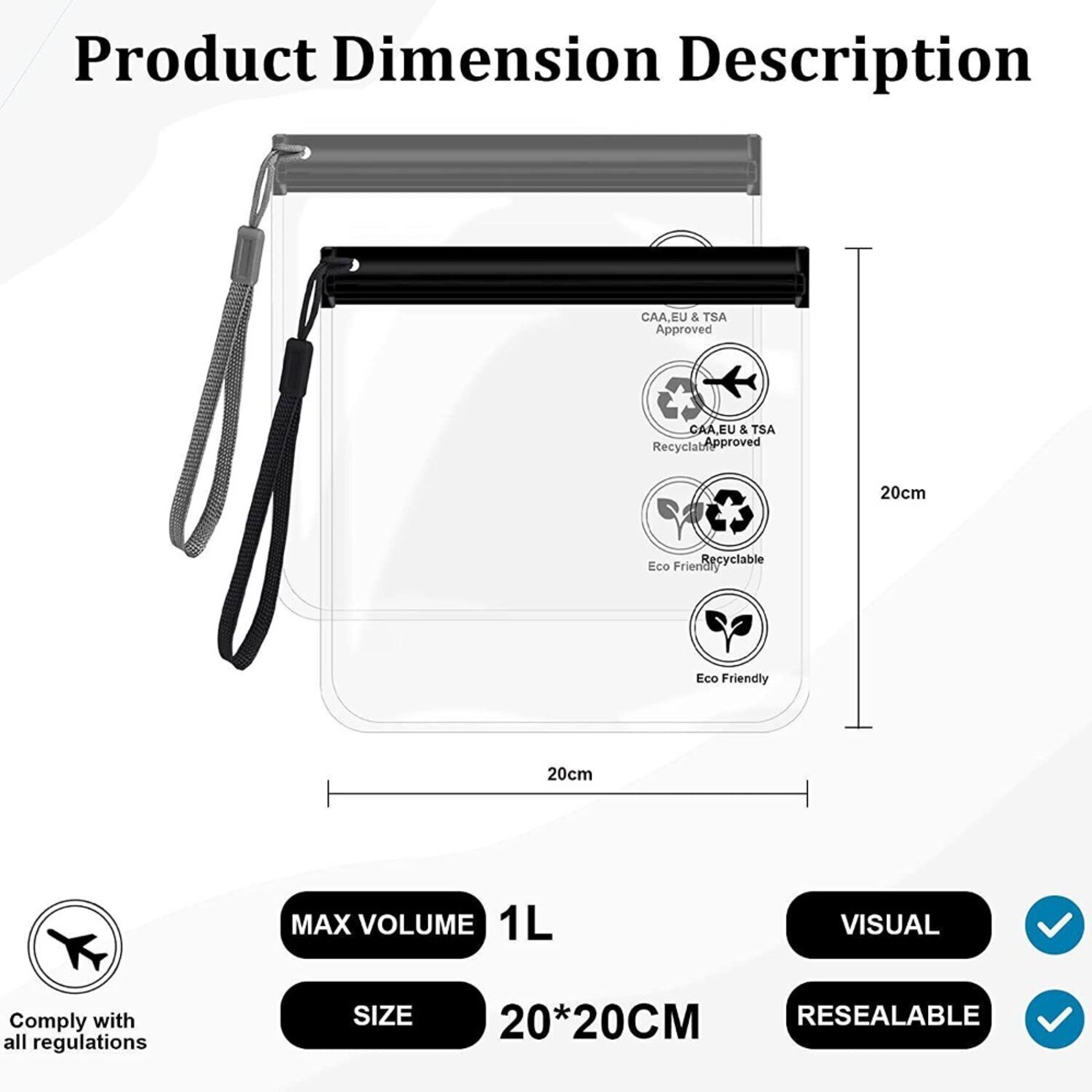 Clear Travel Toiletry Bag Waterproof EVA Storage Pouch For Airport And Daily Organization 4
