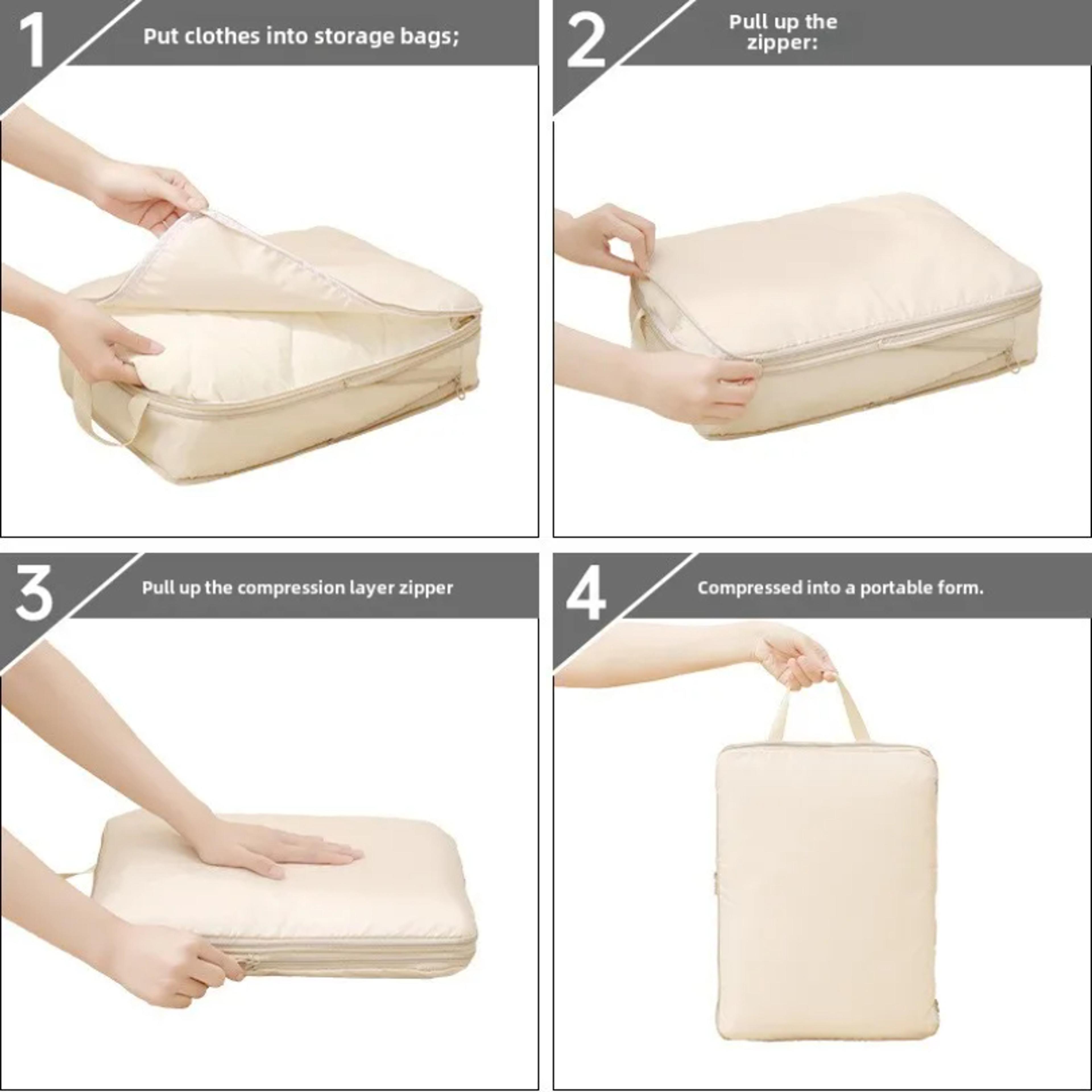 Compression Packing Cubes Travel Organizers For Suitcase Space Saving Luggage Bags 3