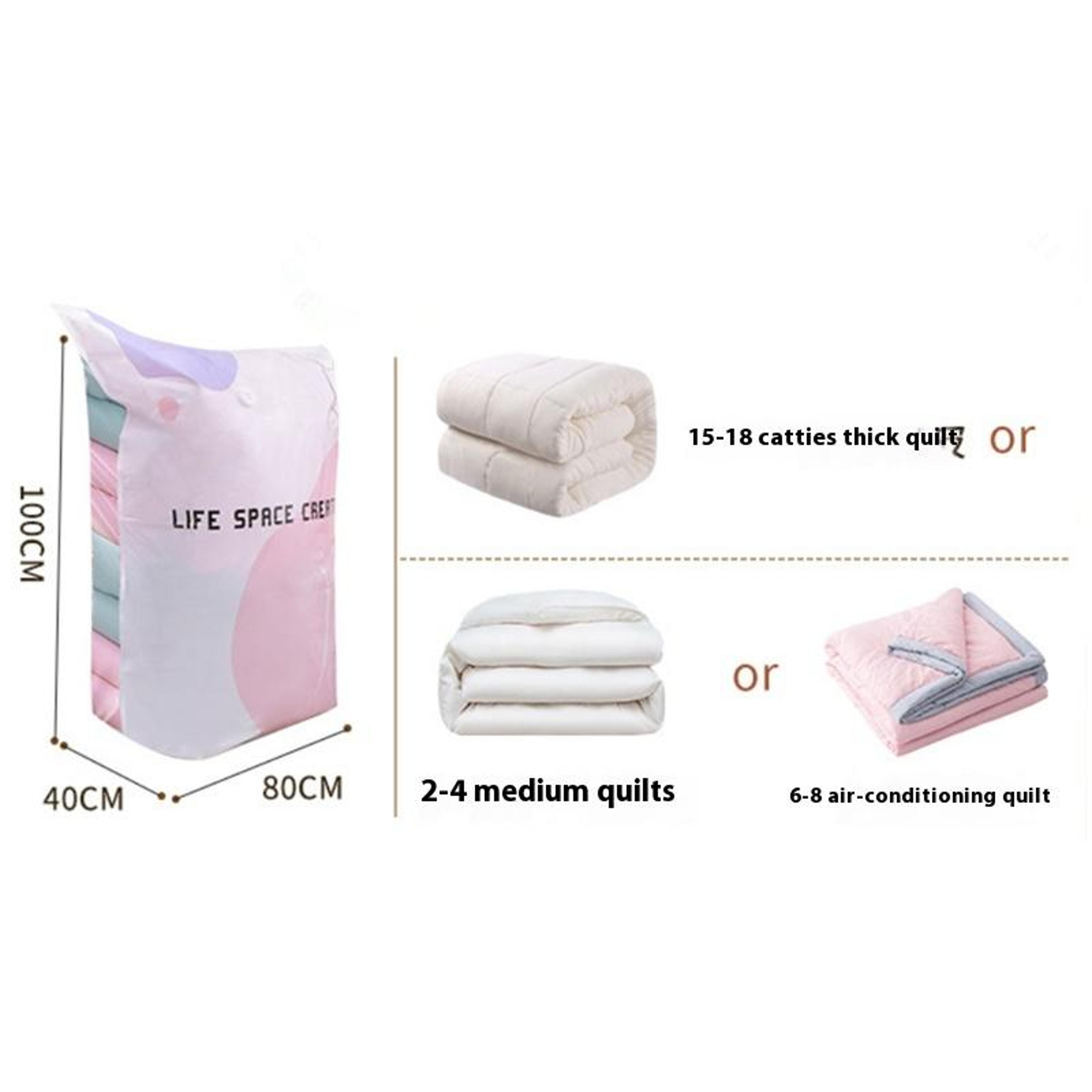 Large No Pump Vacuum Storage Bags Space Saving Clothes Compression Bag 6