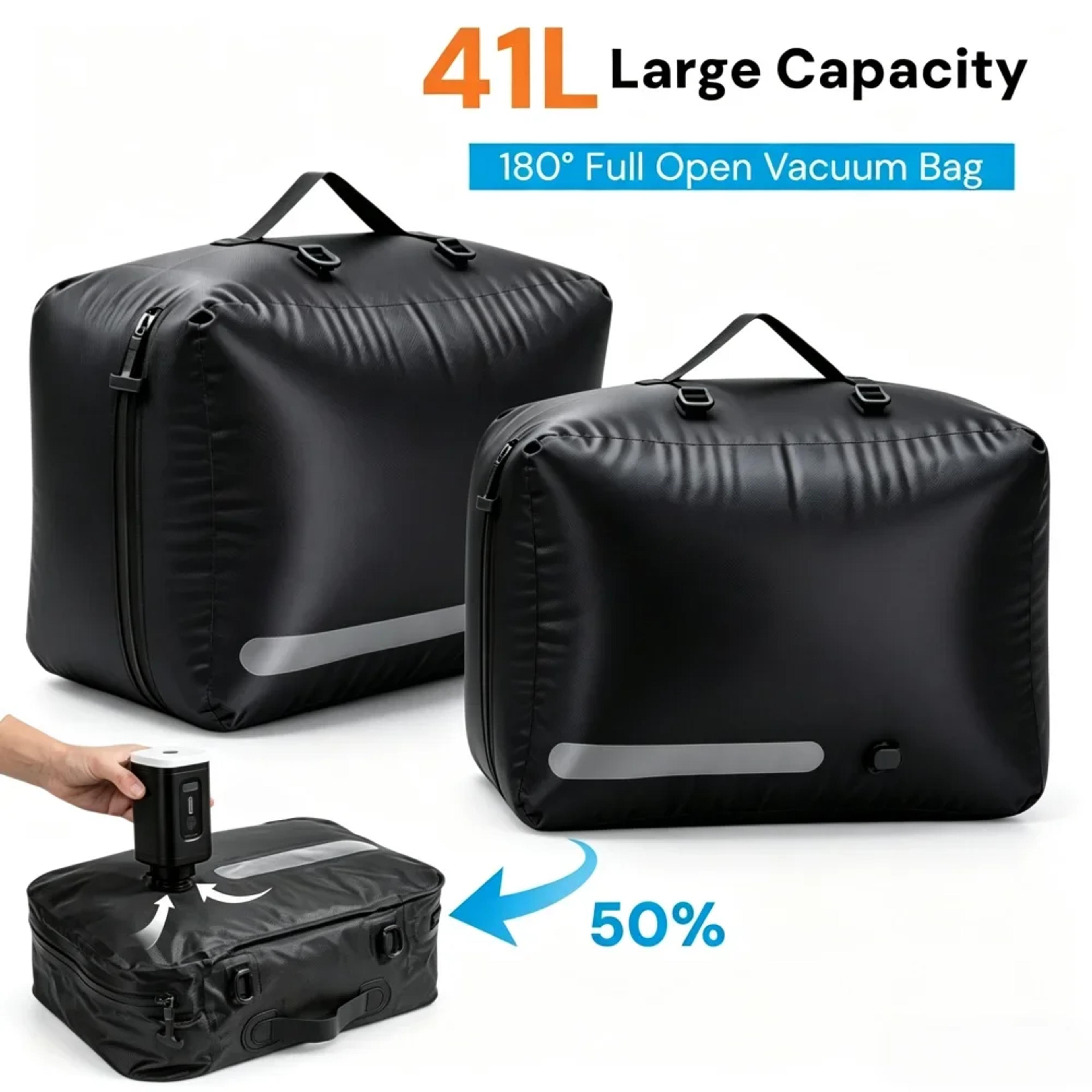 Vacuum Compression Travel Bag Waterproof Packing Cube For Suitcase Storage 4