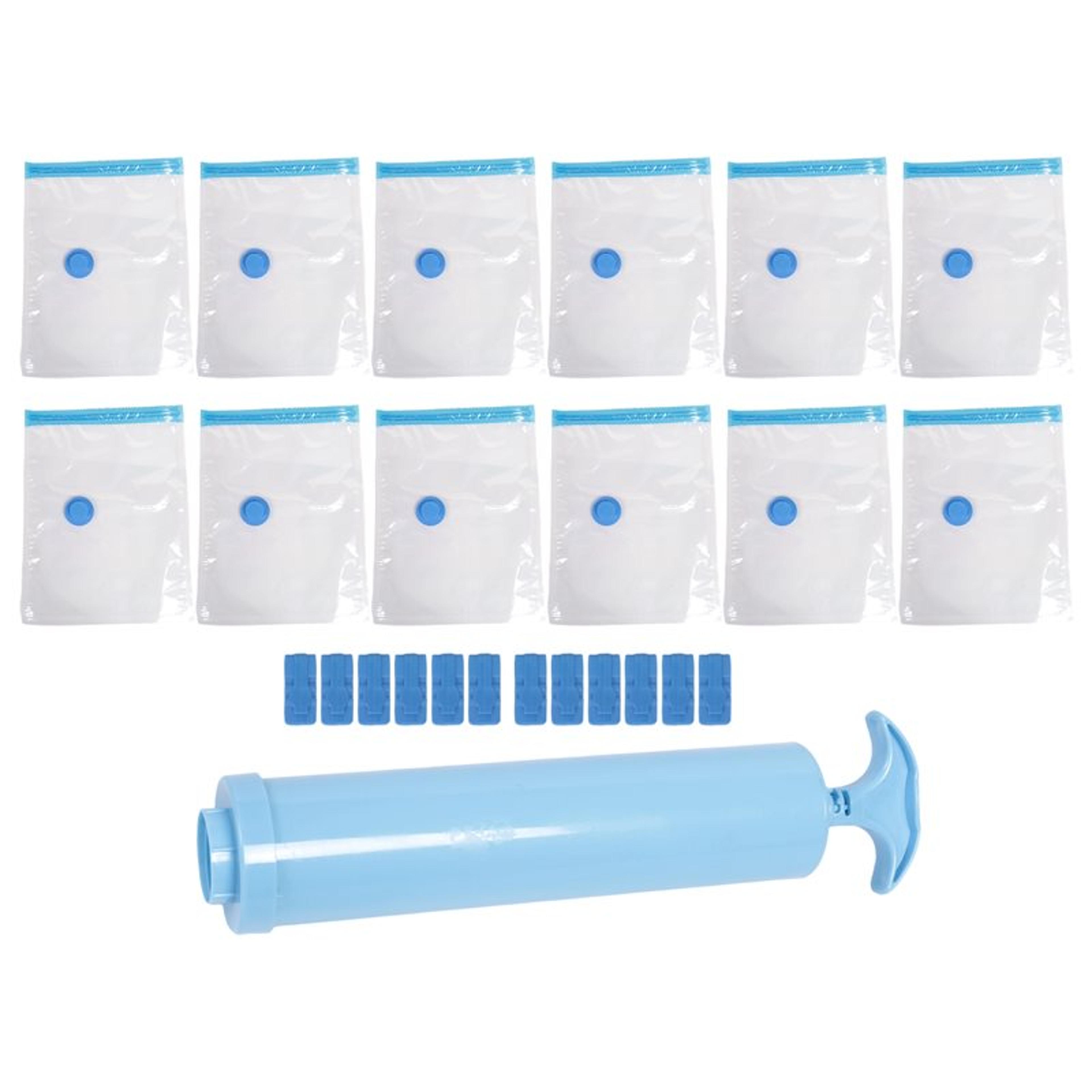 Vacuum Storage Bags For Clothes With Hand Pump Reusable Travel Compression Bags 0