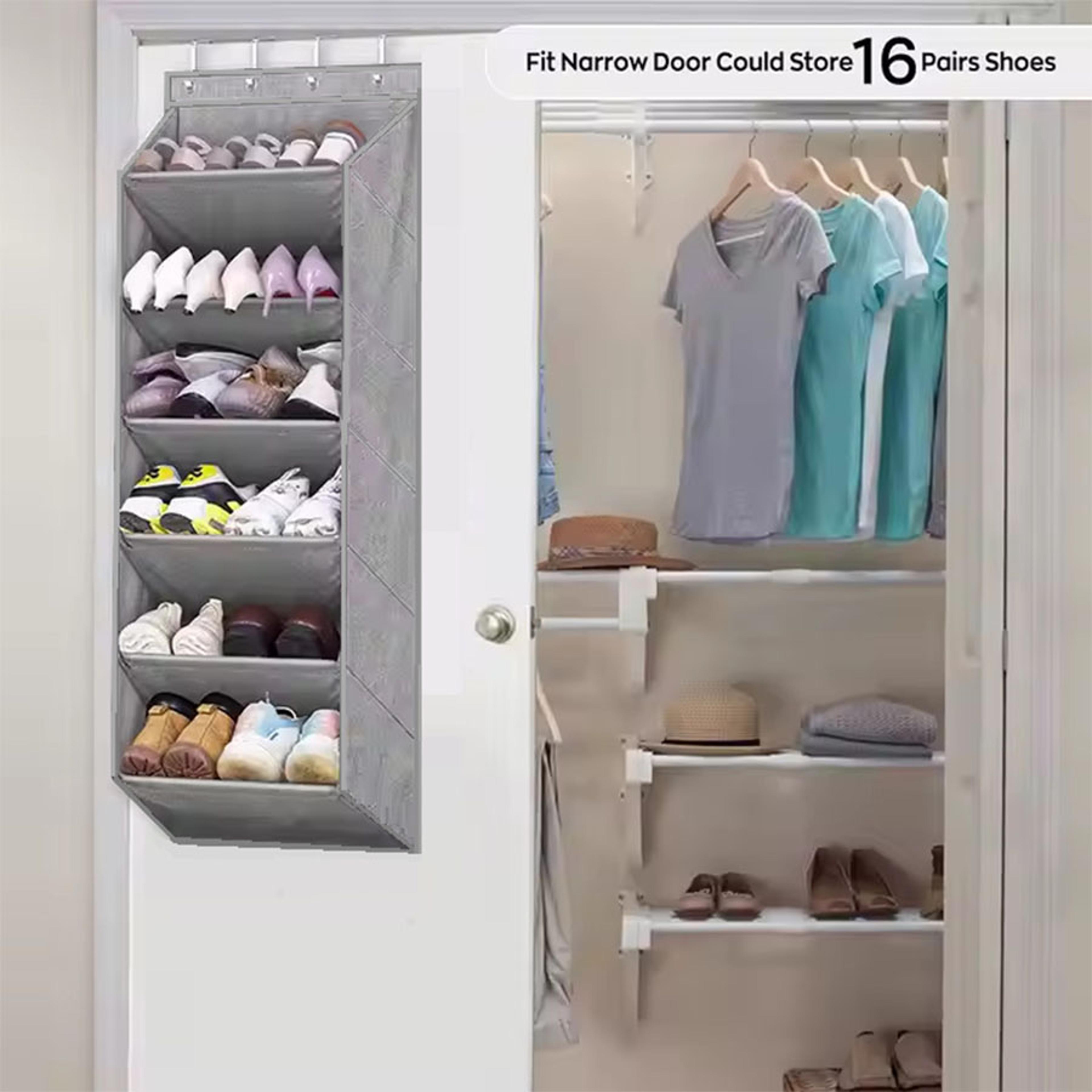 Over Door Shoe Organizer With Deep Pockets Space Saving Hanging Shoe Racks 5