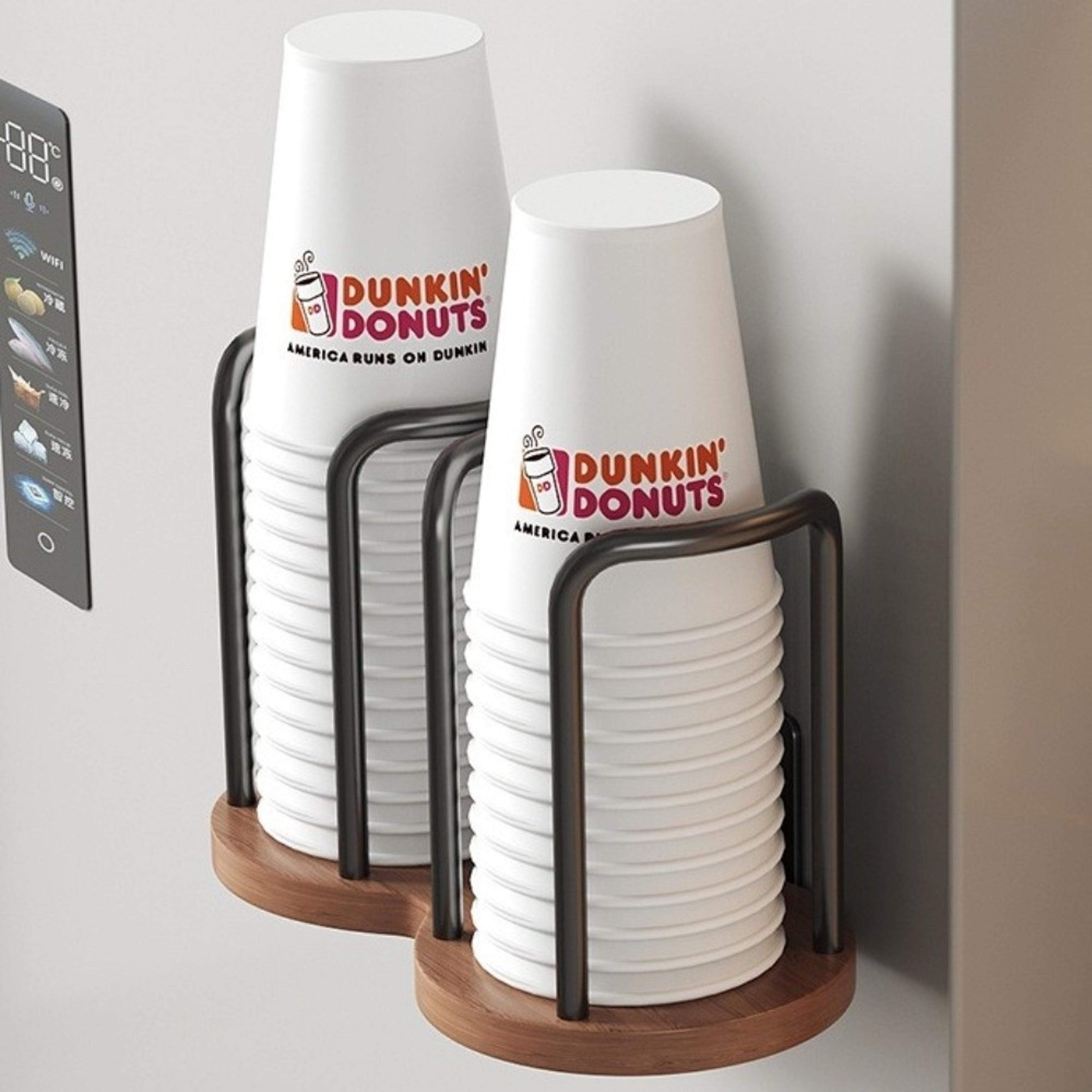 Magnetic Cup Holder Wall Mount Paper Cup Storage Rack Space Saving Kitchen Organizer 5