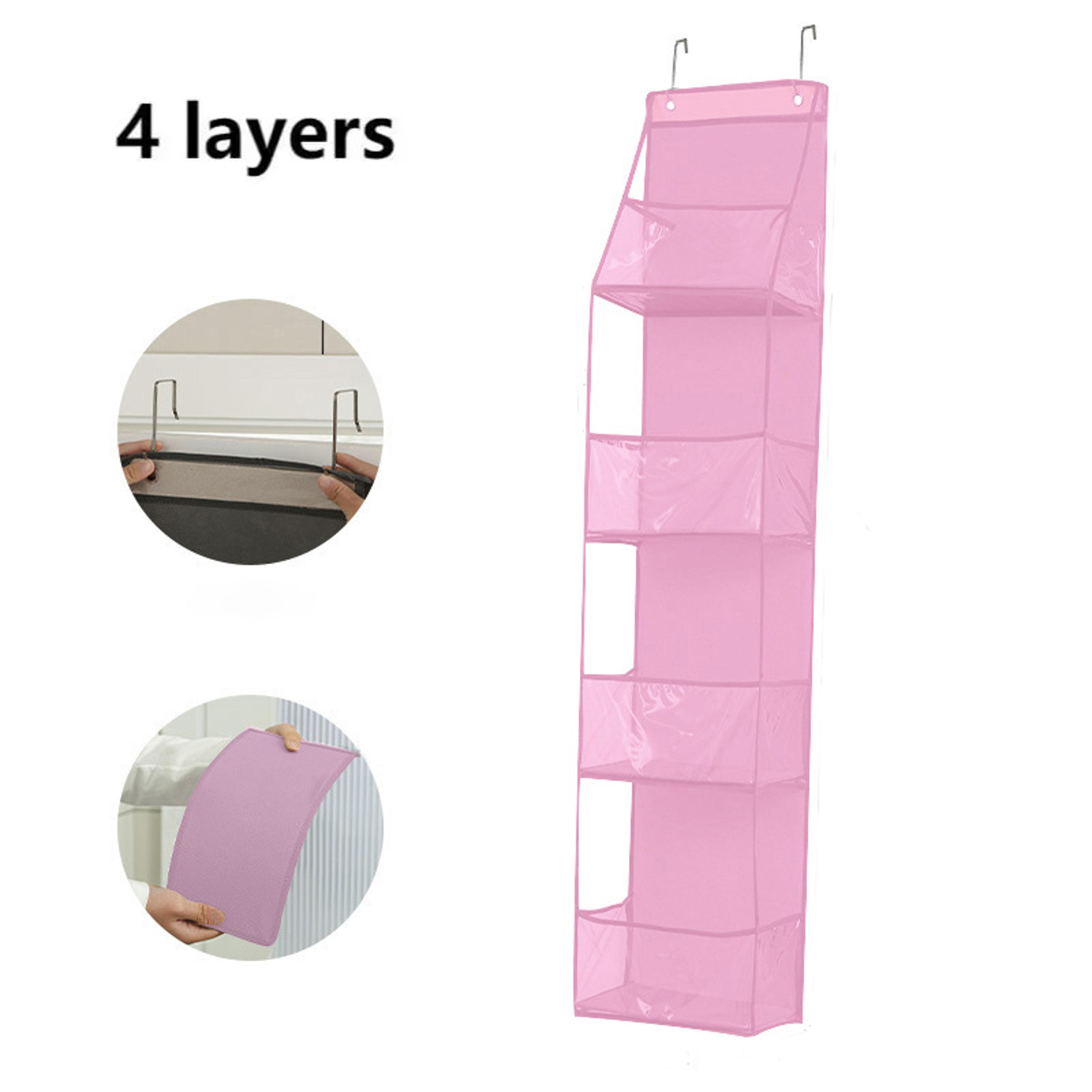 Shelf Over The Door Organizer With Clear Pockets Space Saving Storage 6