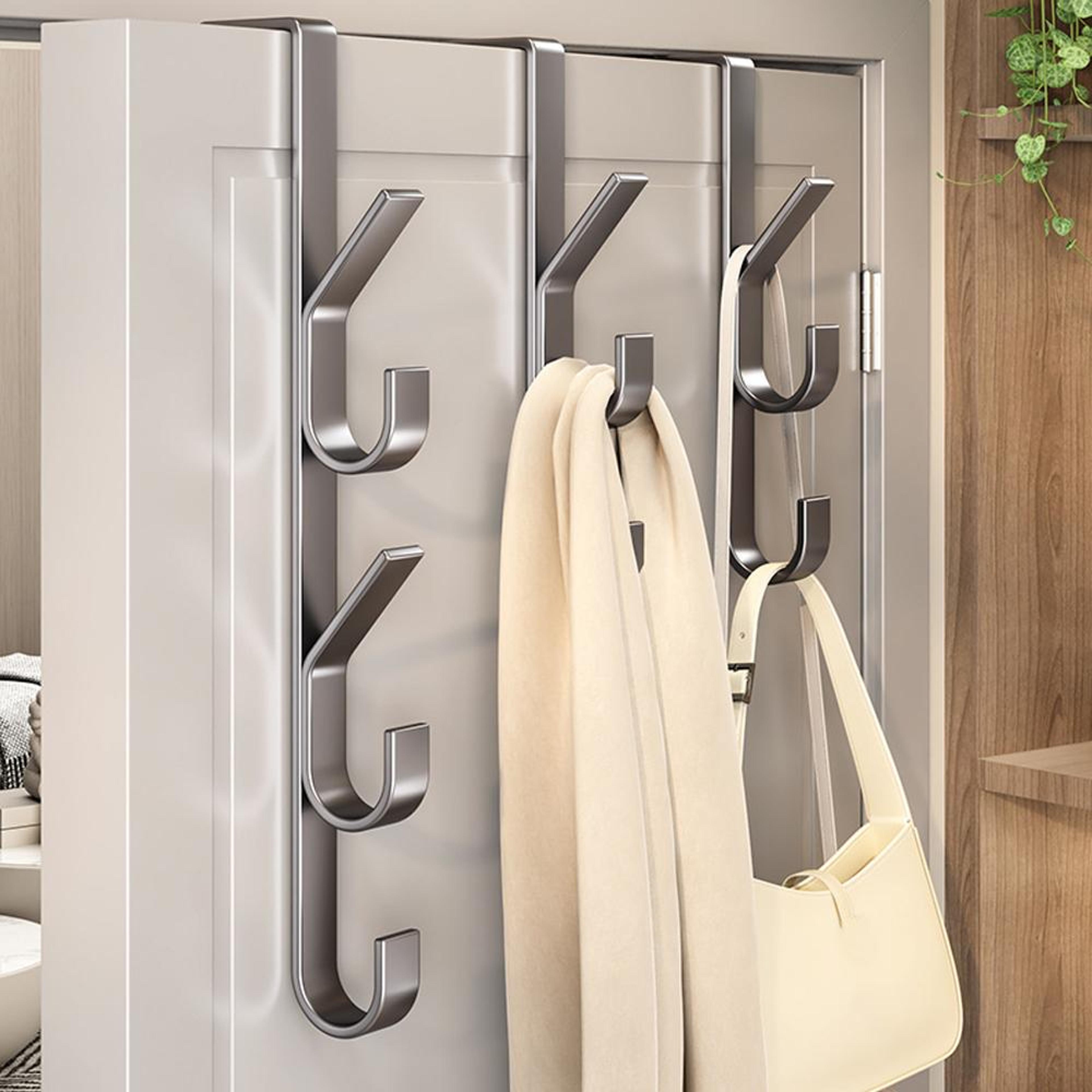 Over Door Hooks Coat Hook Hanger Space Saving Storage Rack 3