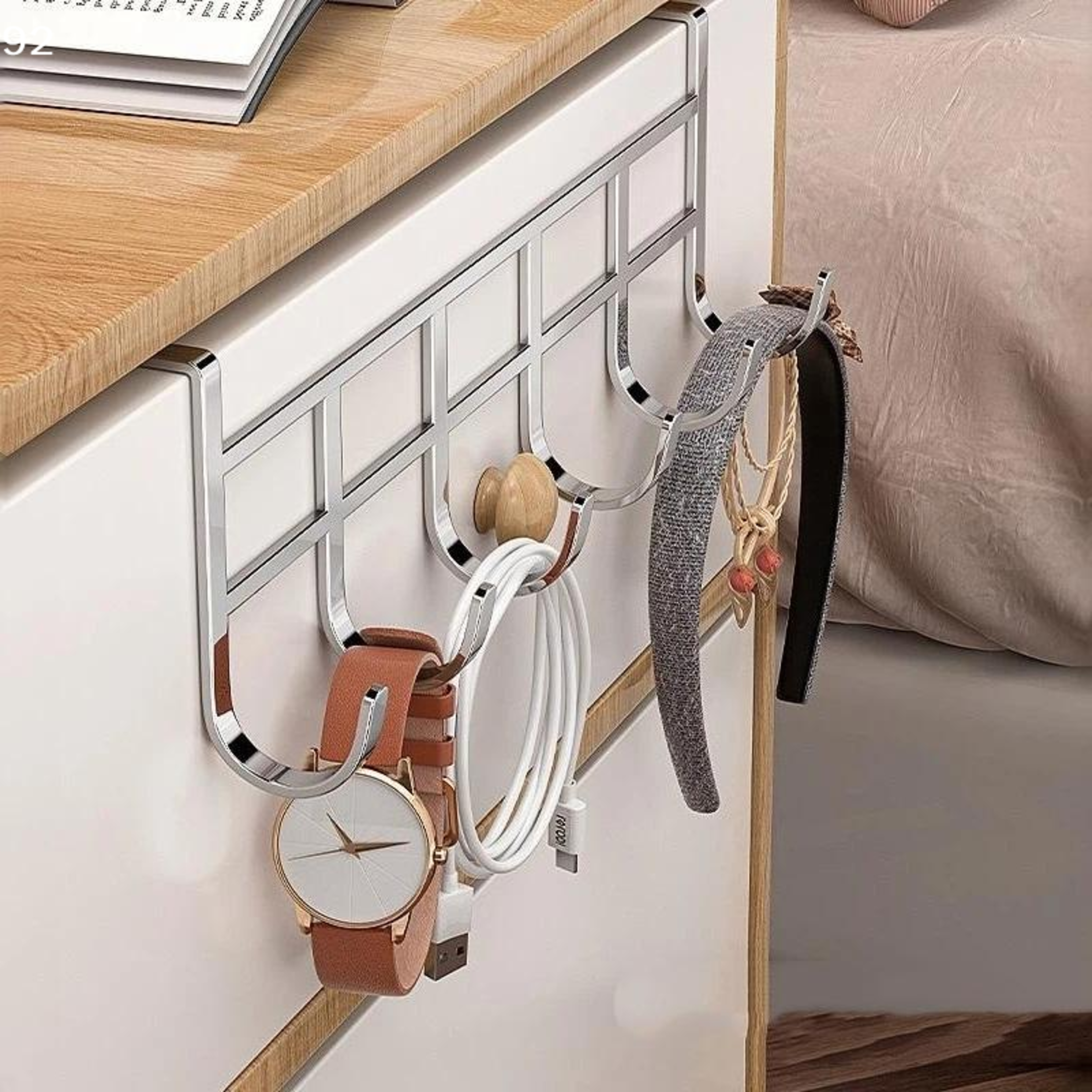 Over The Door Hooks No Drill Door Organizer Rack For Kitchen Bathroom Bedroom Storage 4