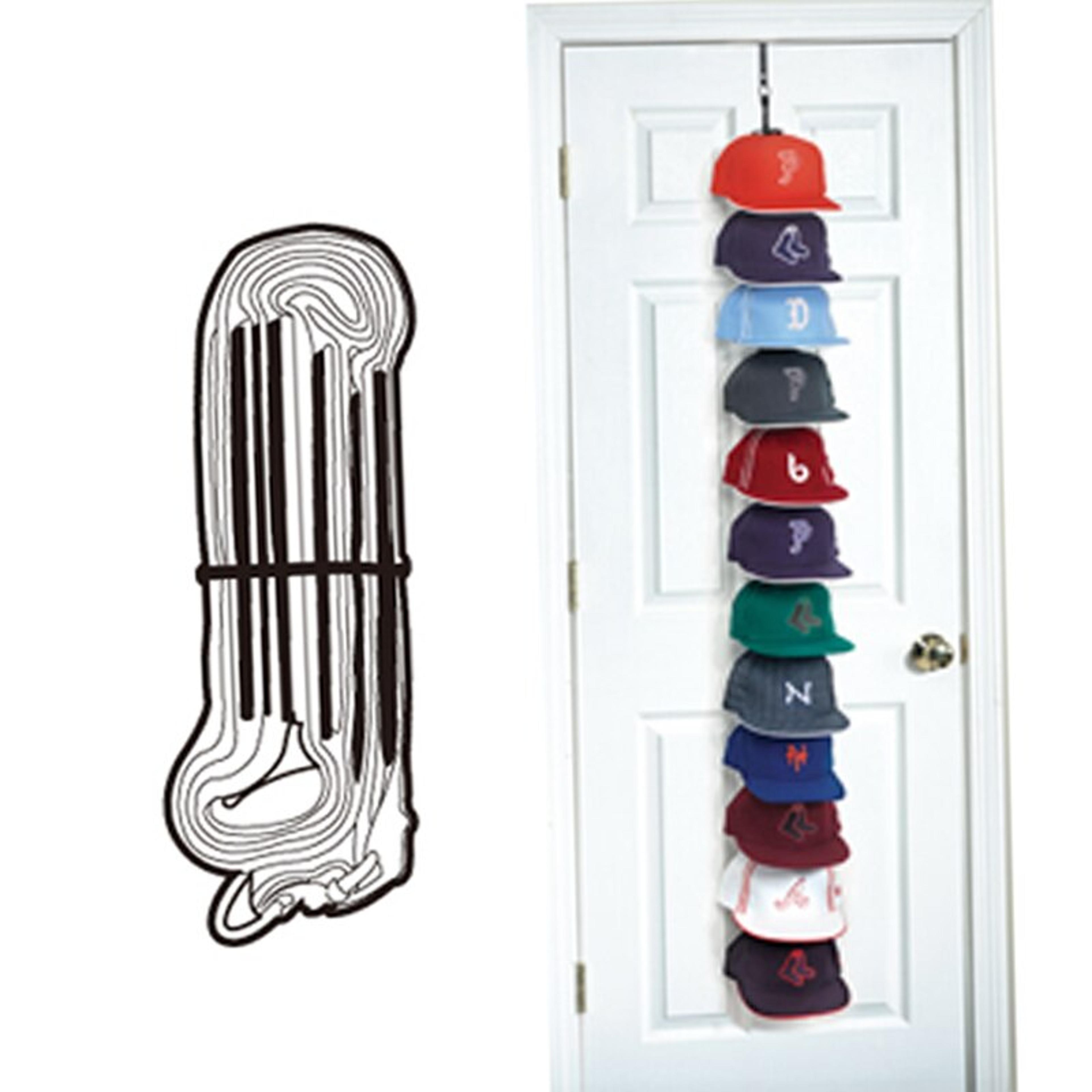 Hat Rack Organizer Over Door Cap Storage Rack With Hooks For Baseball Caps And Closet Display 7