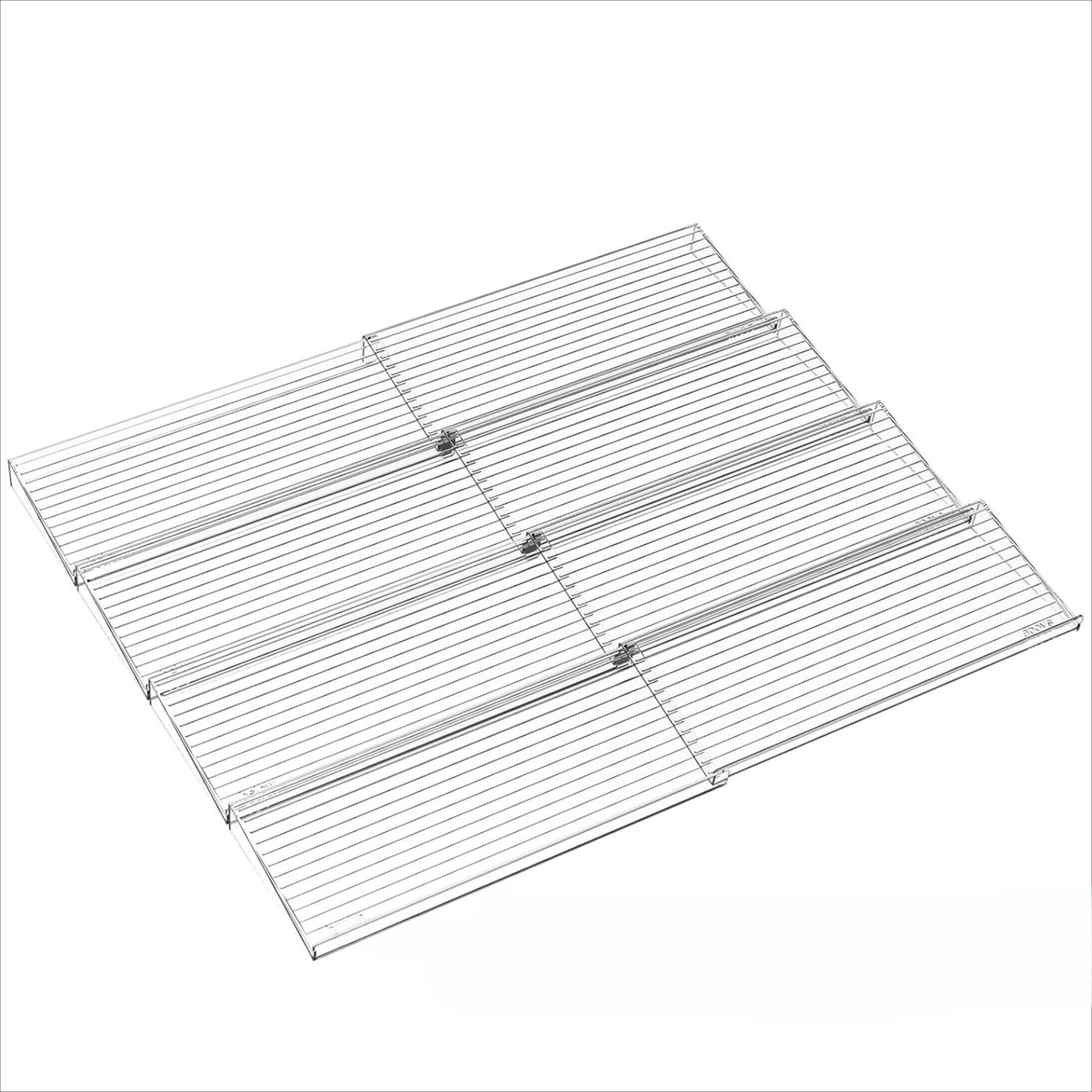 Adjustable Acrylic Spice Drawer Organizer Expandable Kitchen Cabinet Rack 1
