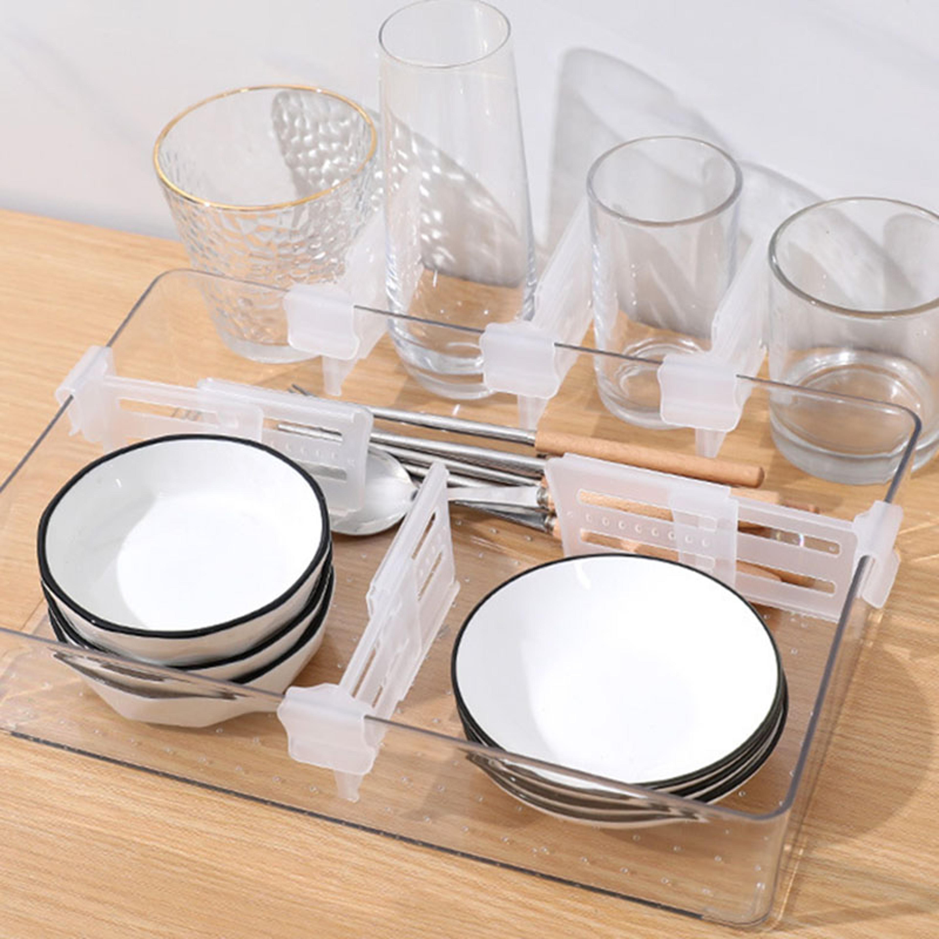Adjustable Fridge Door Storage Organizer Clip Retractable Refrigerator Divider 5