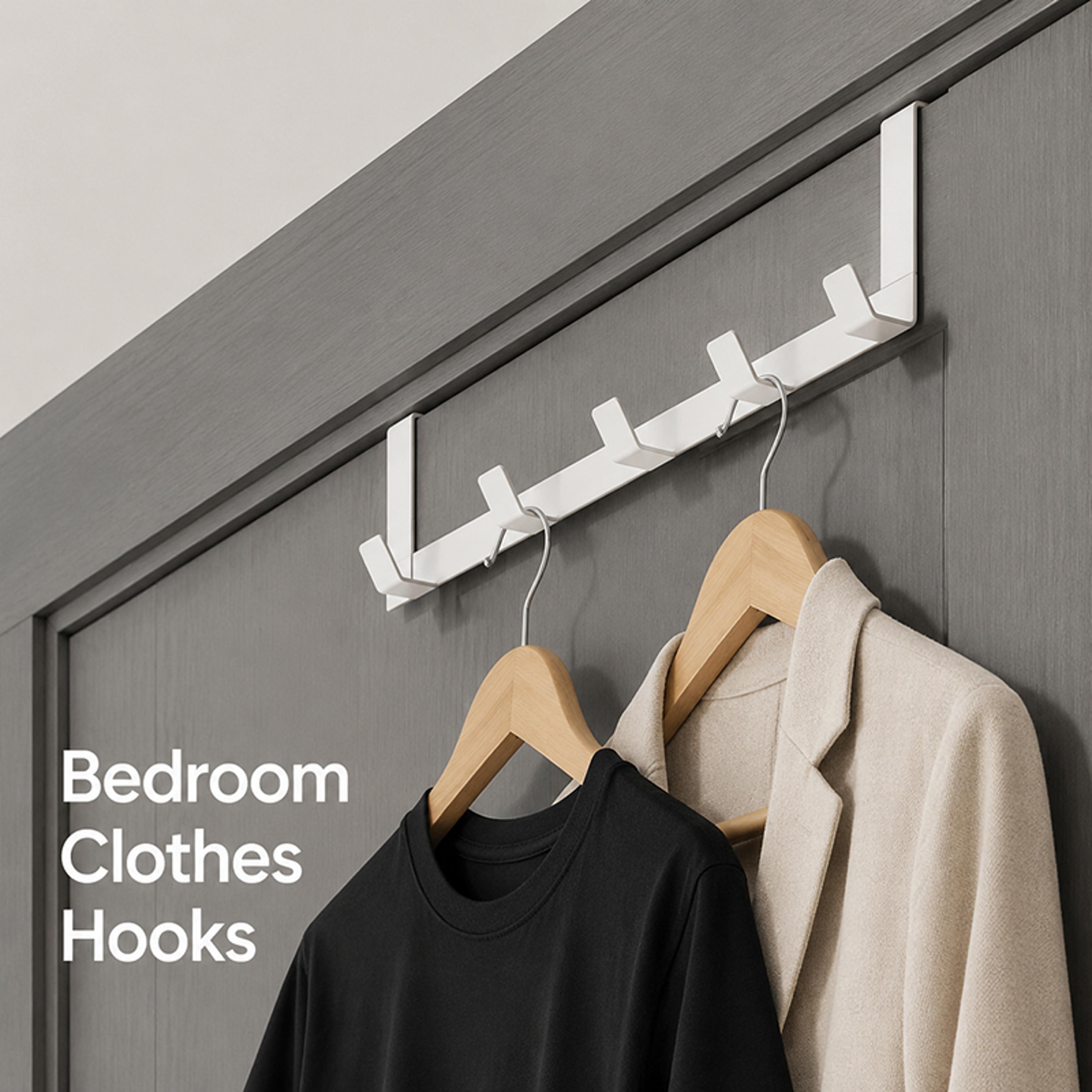 Hook Over The Door Hooks No Drill Space Saving Door Organizer 2
