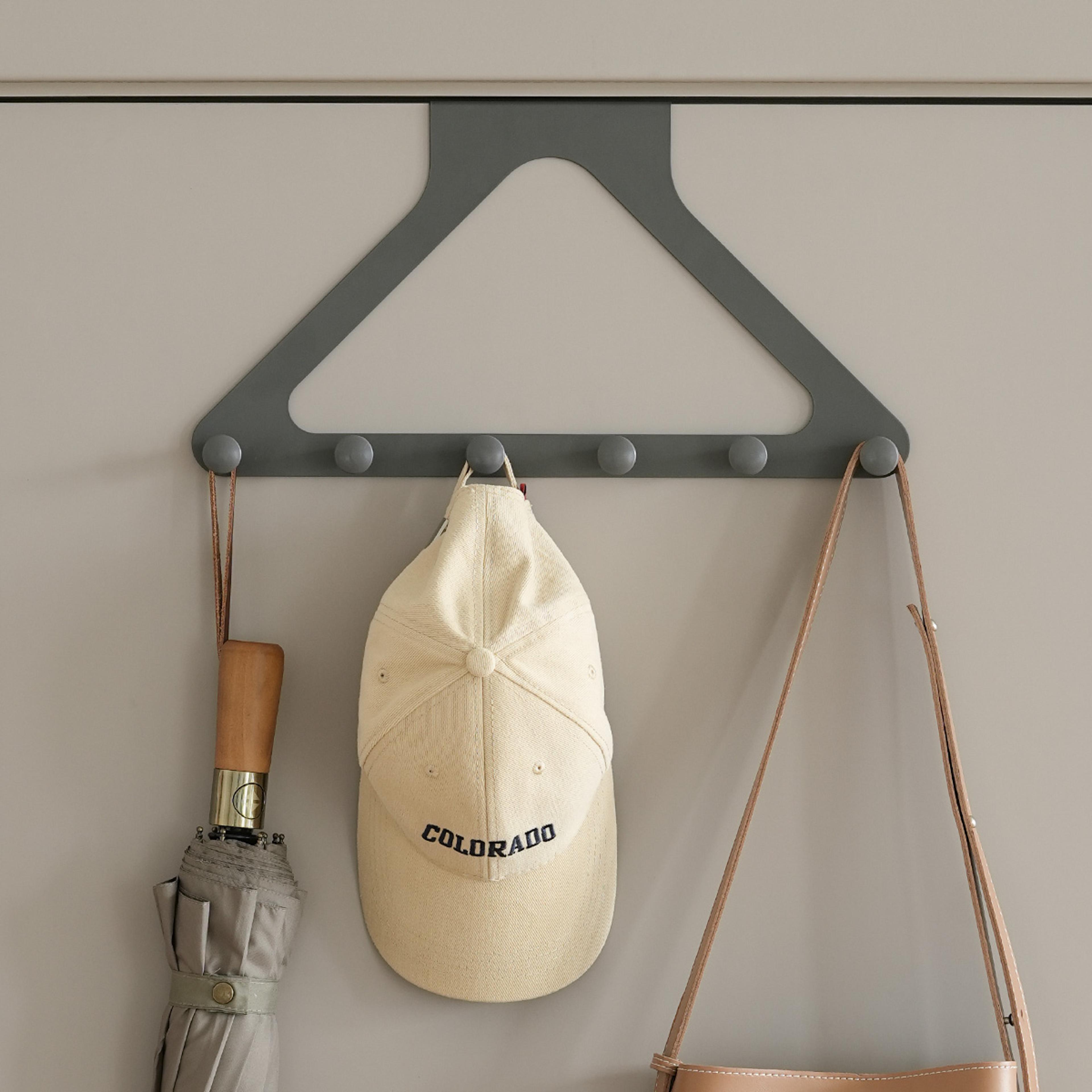 SpaceSaver Over The Door Hooks No Drill Coat And Bag Organizer 4