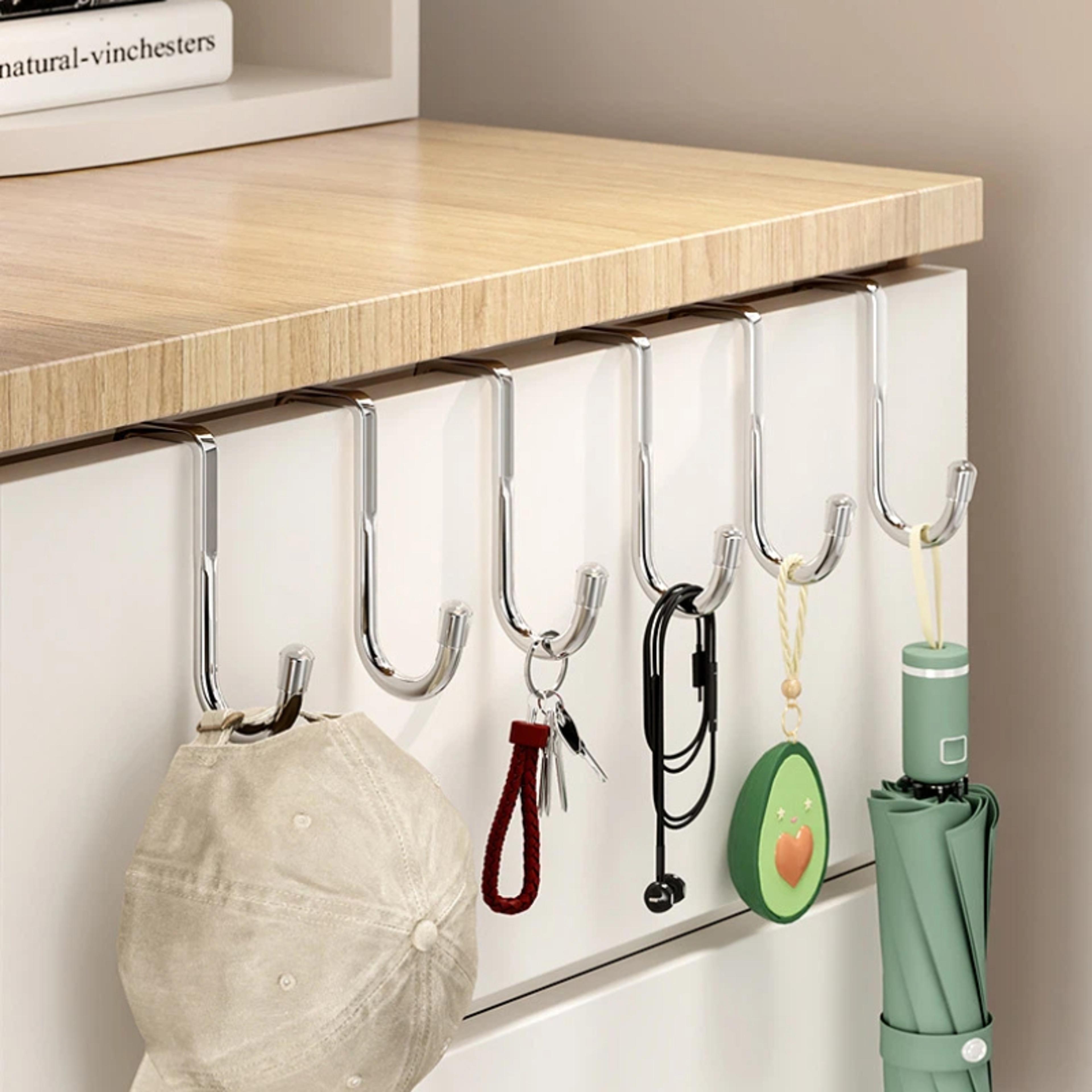 Stainless Steel Over The Door Hook No Drill S Type Cabinet Hanger 3