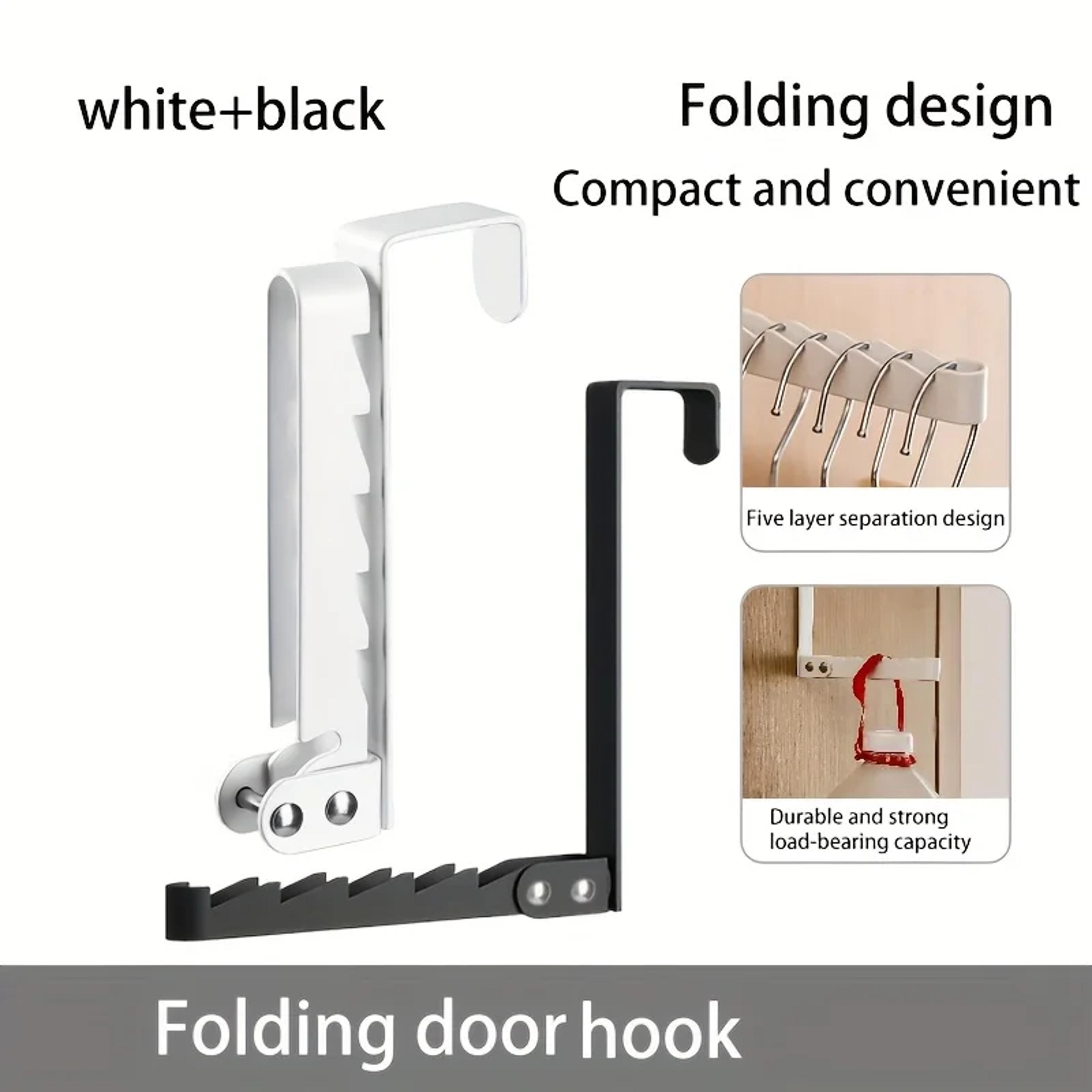 Space Saving Over Door Drying Rack Foldable Clothes Hanger And Coat Organizer 5