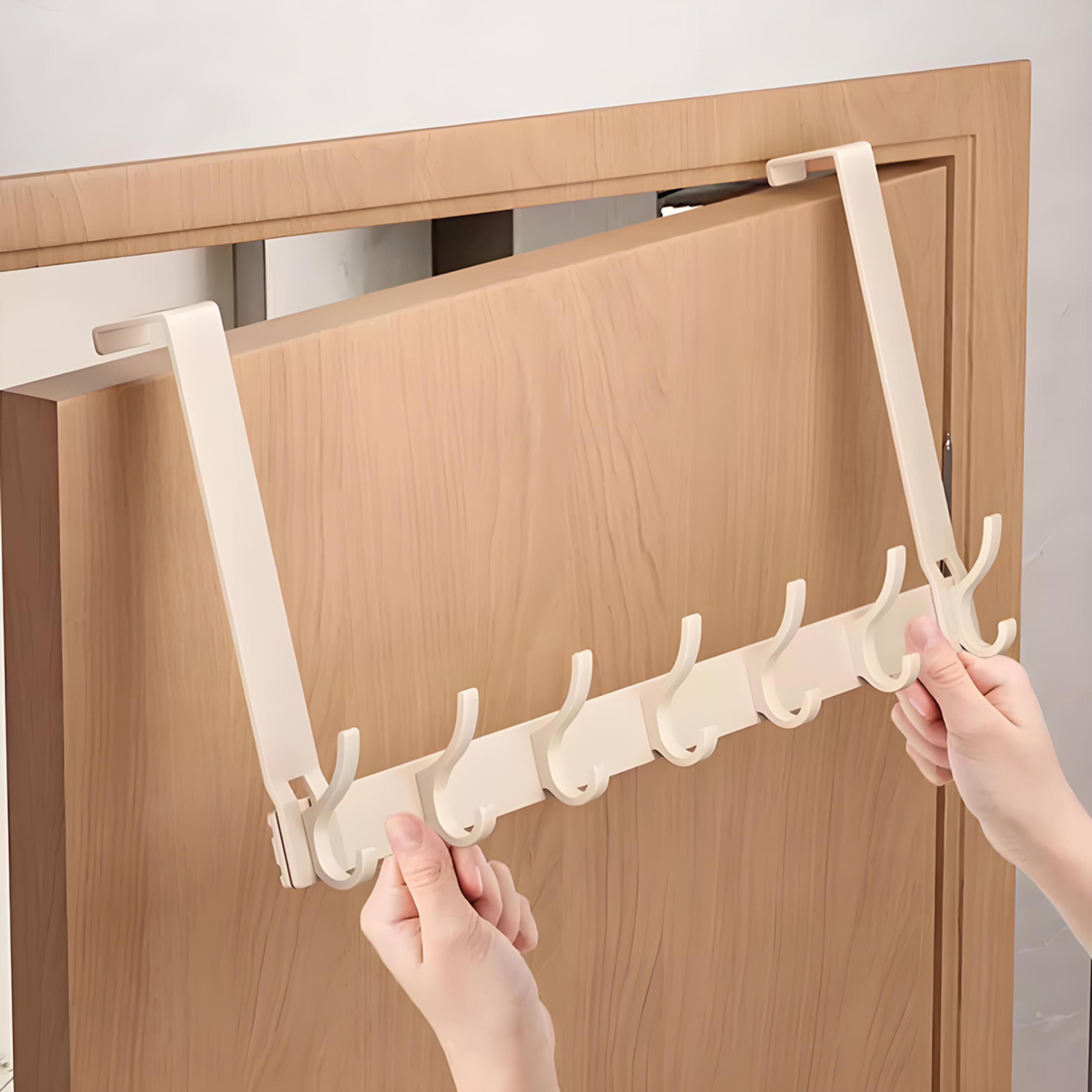 Space Saving Over The Door Hooks No Drill Coat And Clothes Organizer 1