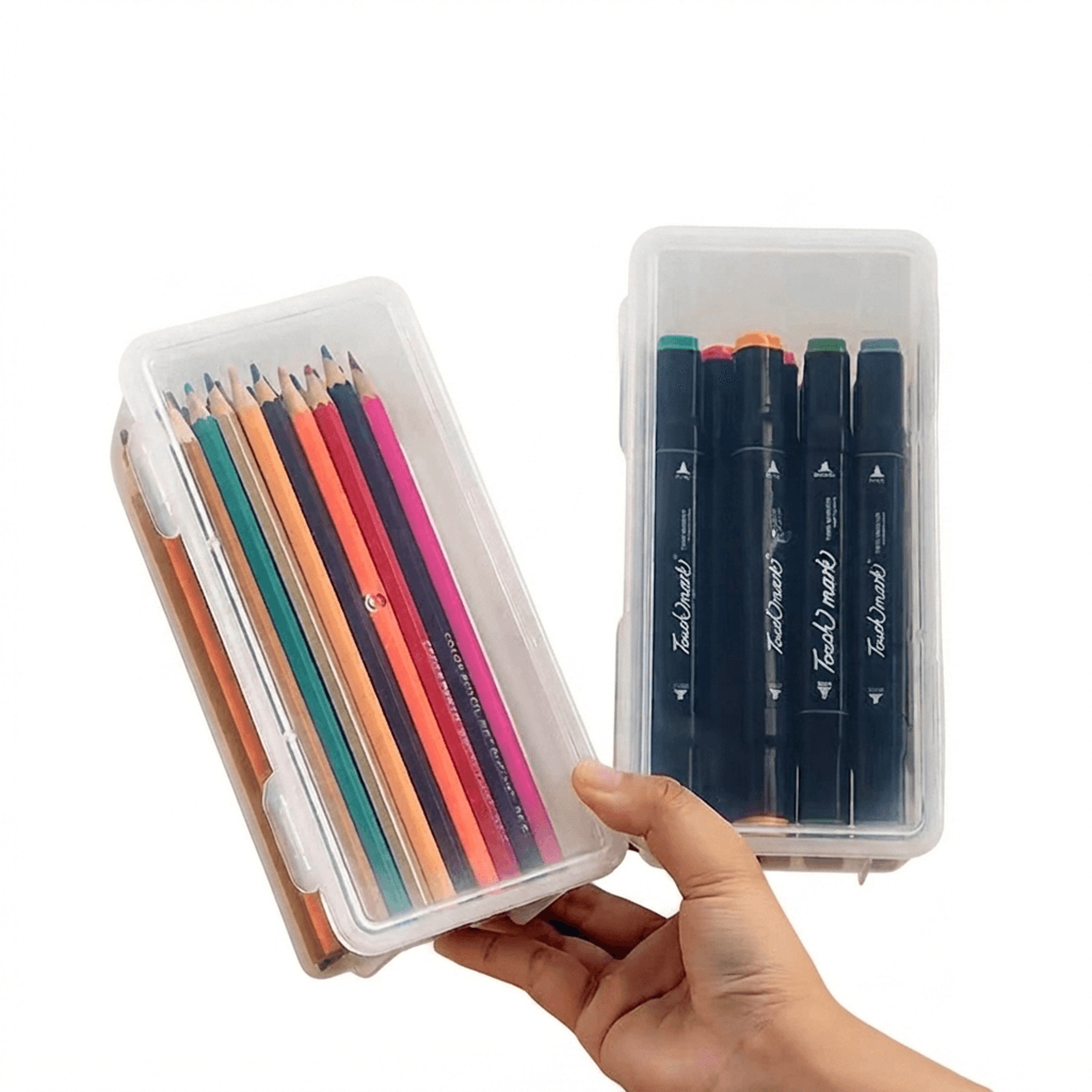 Multi Function Pencil Case Organizer And Plastic Pencil Box For School Office And Art Supplies 0