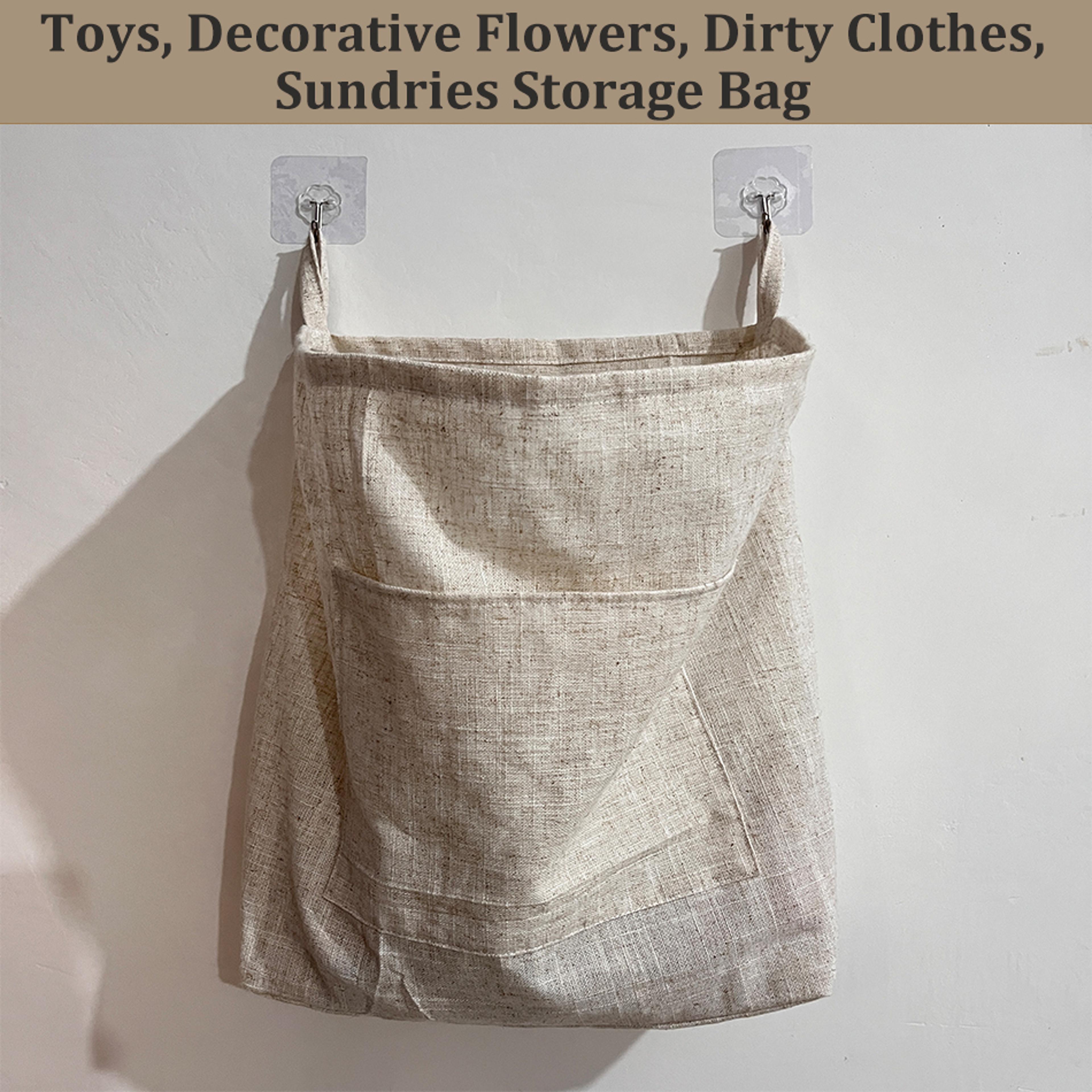 Over Door Hanging Laundry Hamper Bag Space Saving Clothes Storage Organizer 4