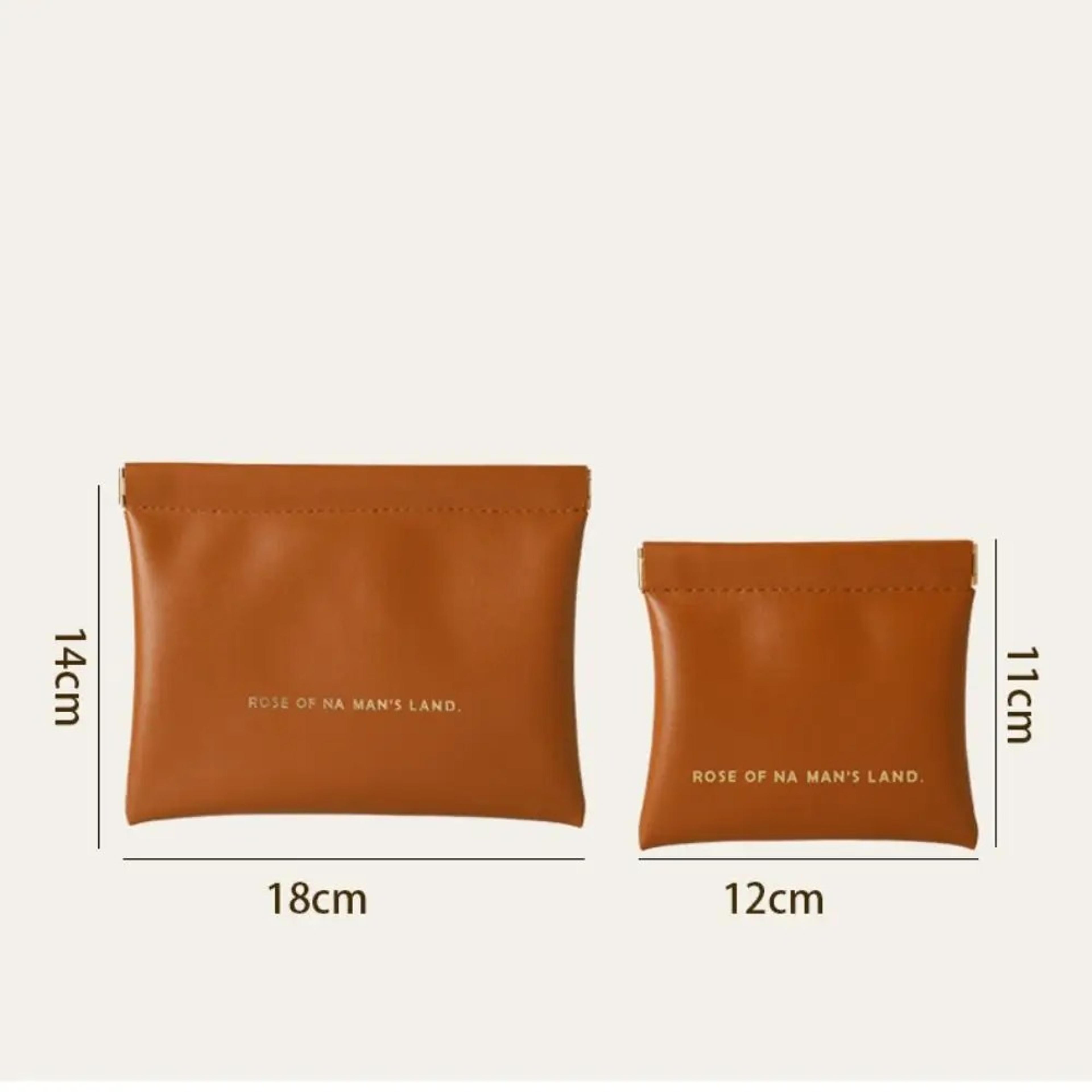 Portable PU Leather Makeup Bag For Women Mini Lipstick Jewelry Travel Organizer 5