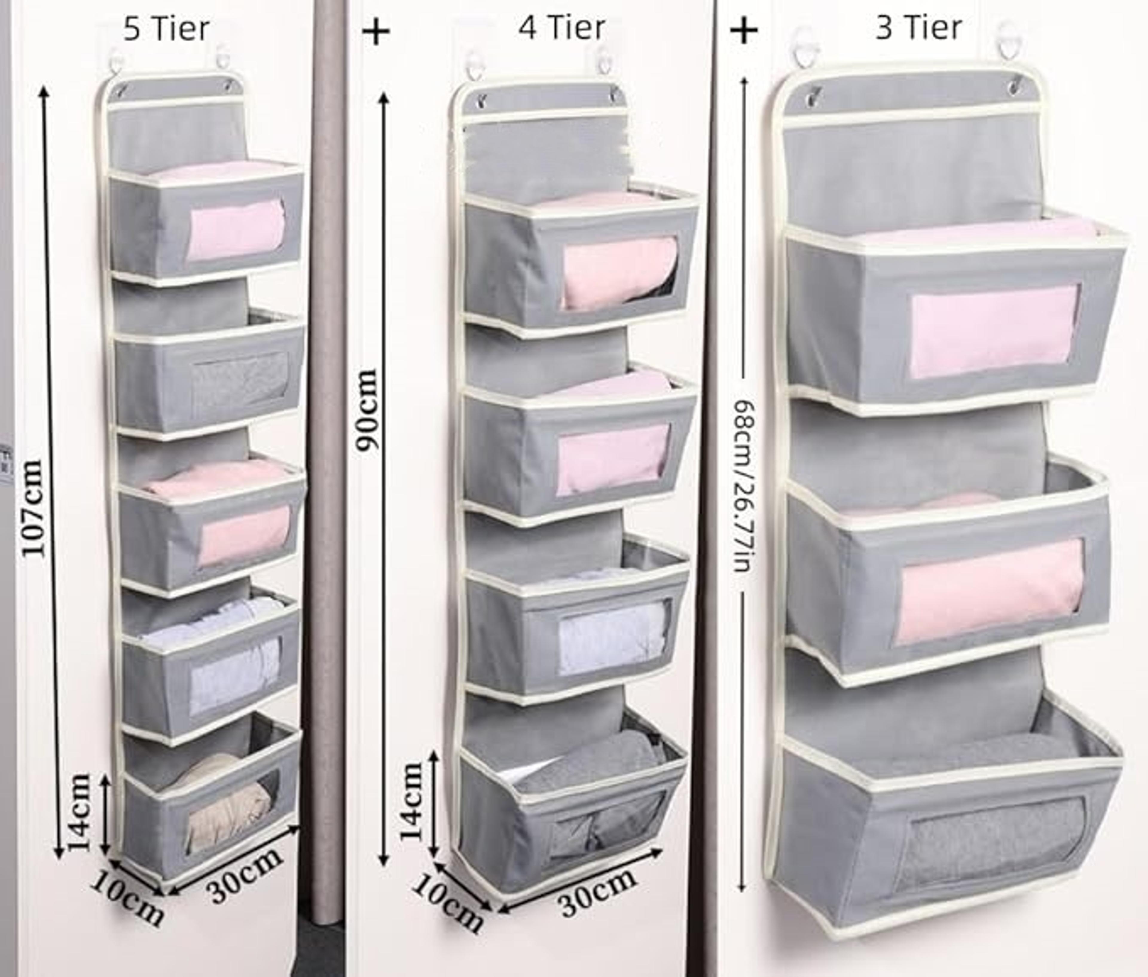 SpaceMax Over The Door Organizer With Clear Window Foldable Hanging Storage Pockets 5