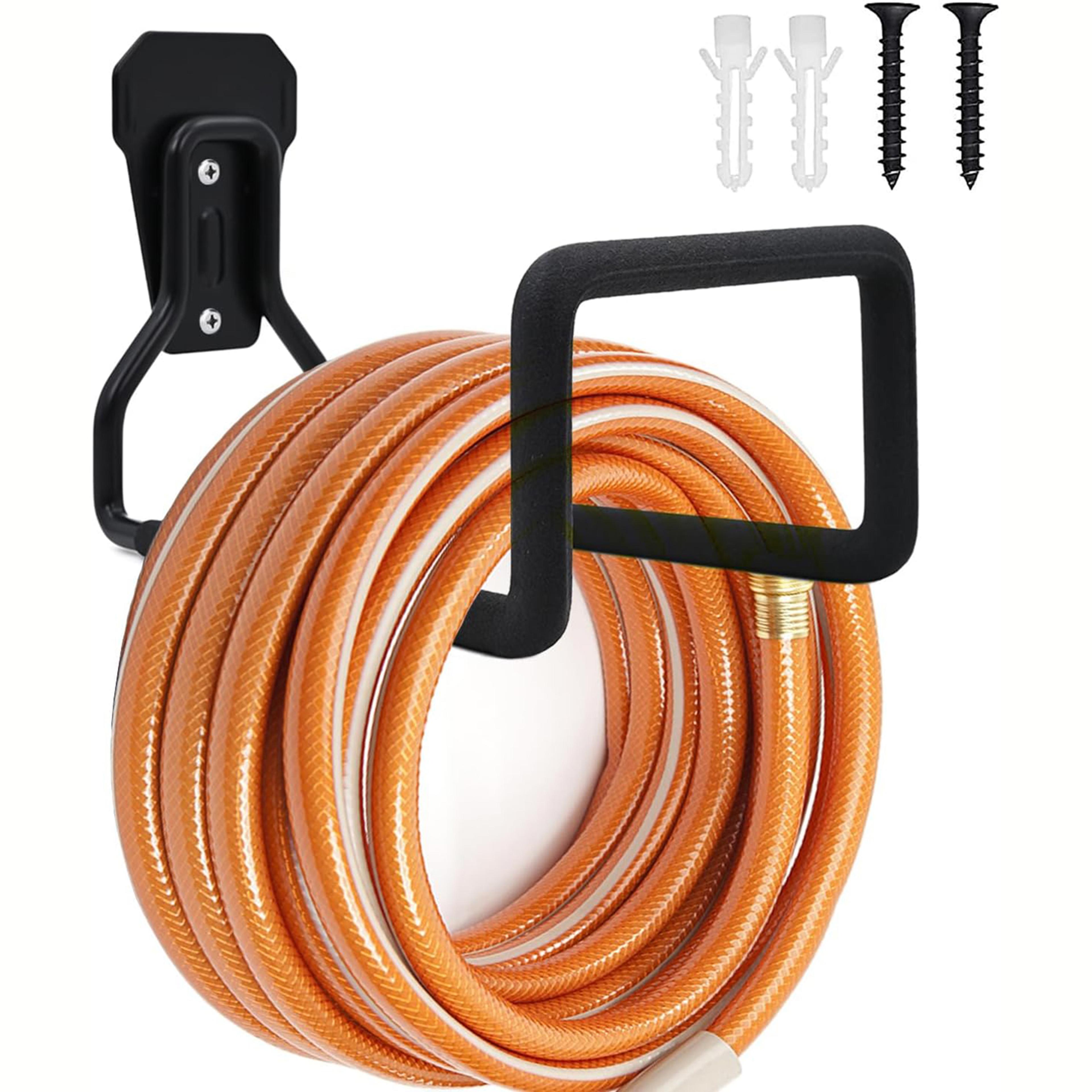 heavy duty garden hose holder wall mount metal hose hanger for easy outdoor storages