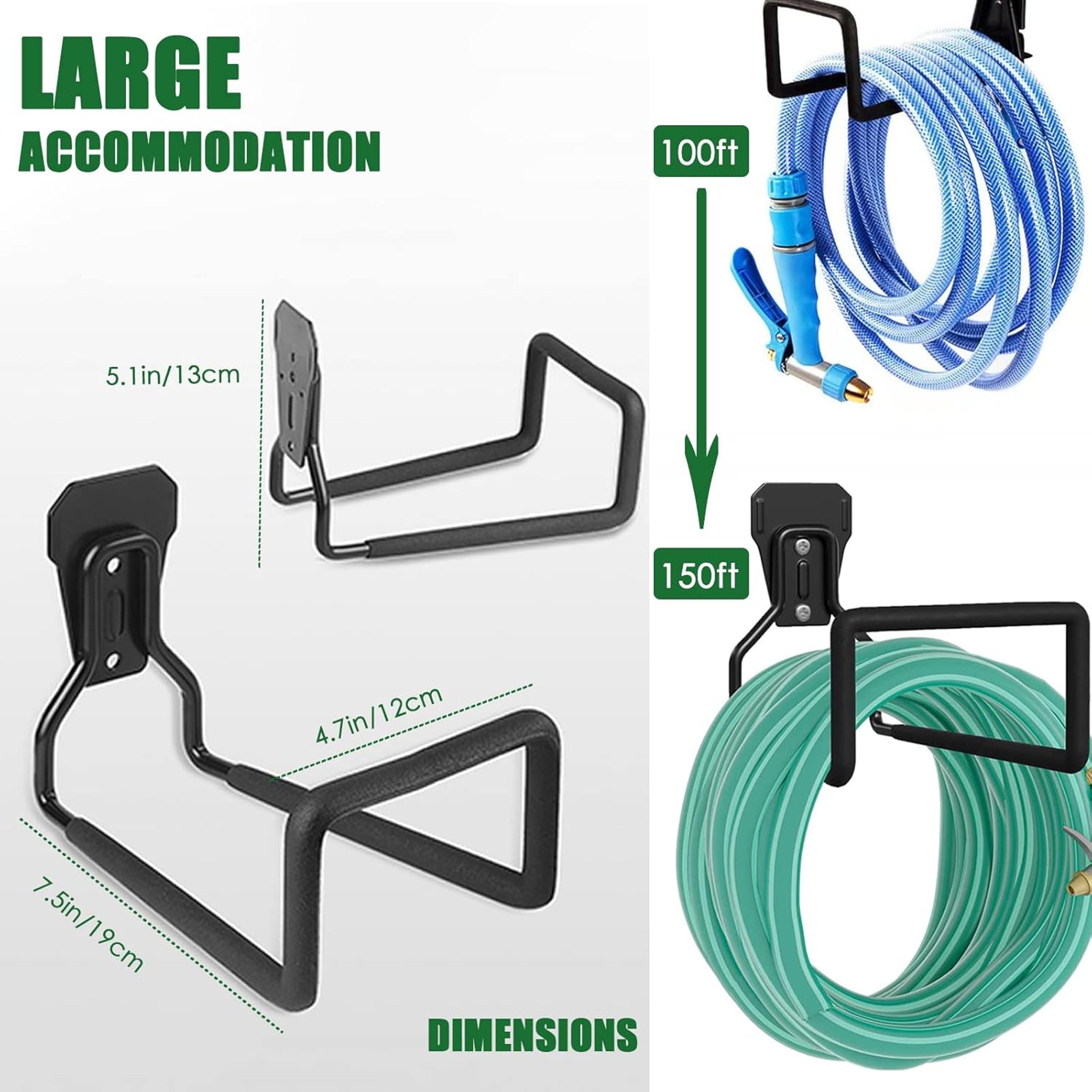 Heavy Duty Garden Hose Holder Wall Mount Metal Hose Hanger For Easy Outdoor Storage 5