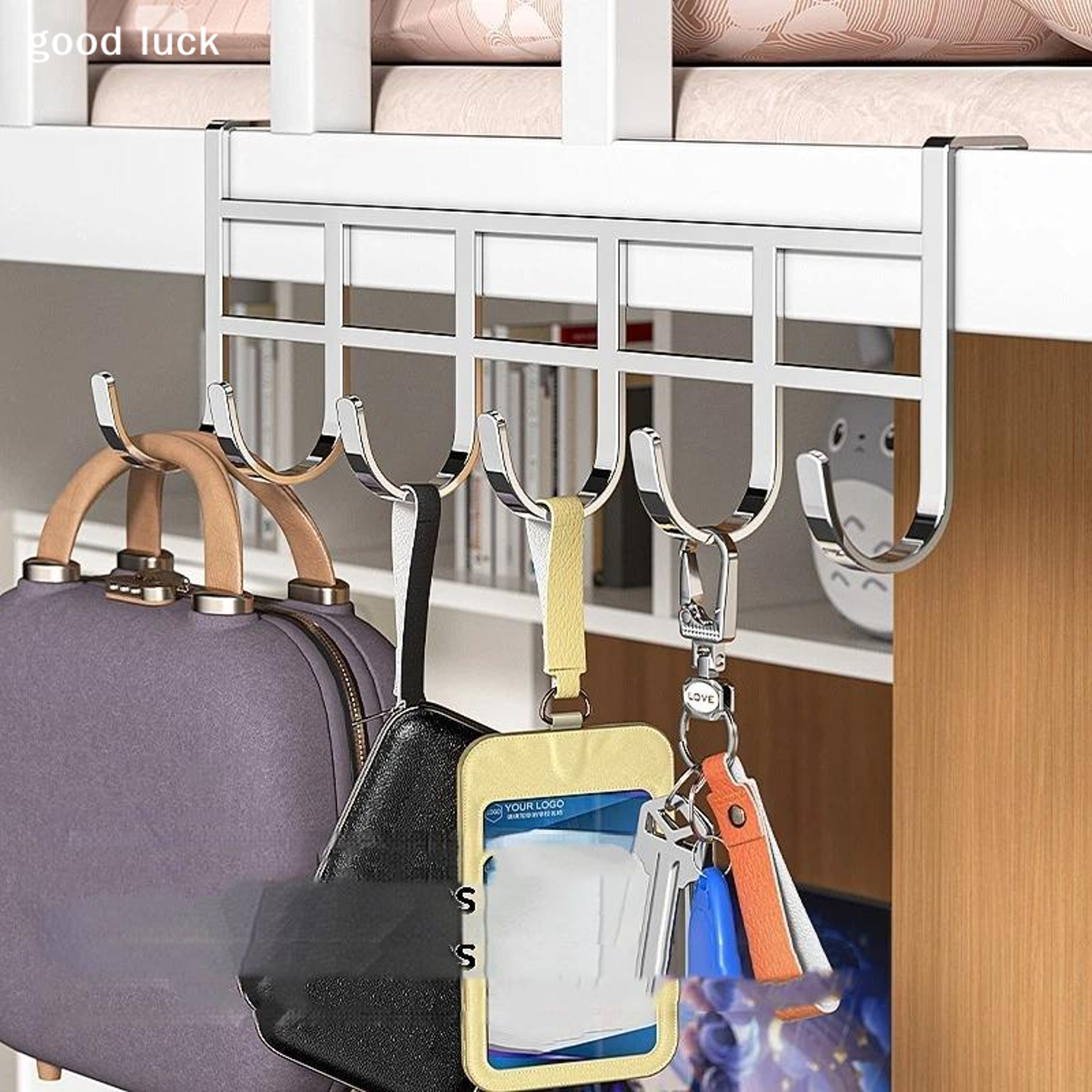 Space Saving Over The Door Hooks No Drill Door Organizer Rack 5