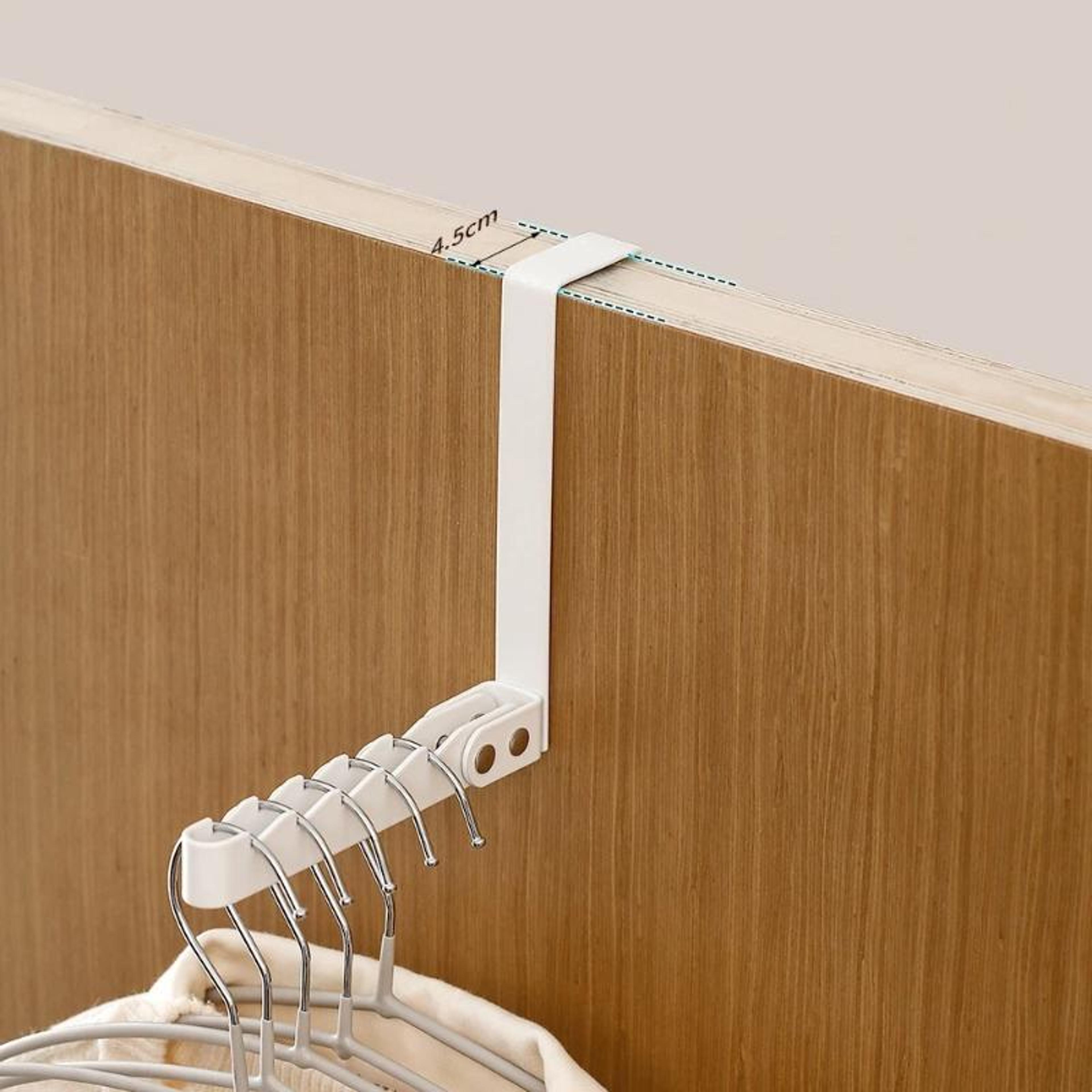 Foldable Over Door Hanger Rack No Drill Space Saving Organizer For Bedroom Bathroom Closet Storage 1