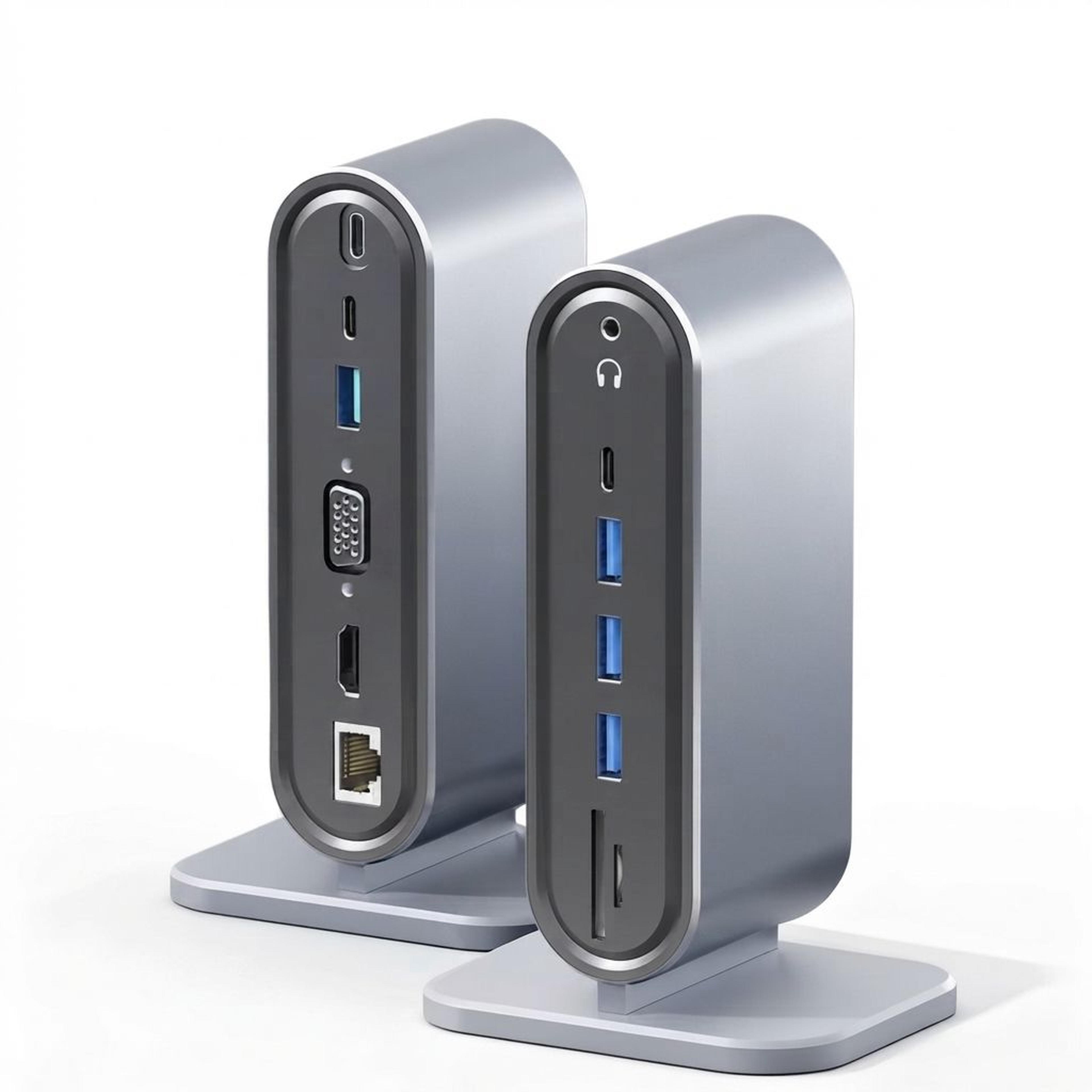 USB C Docking Station Vertical Hub With HDMI For Laptop MacBook 0