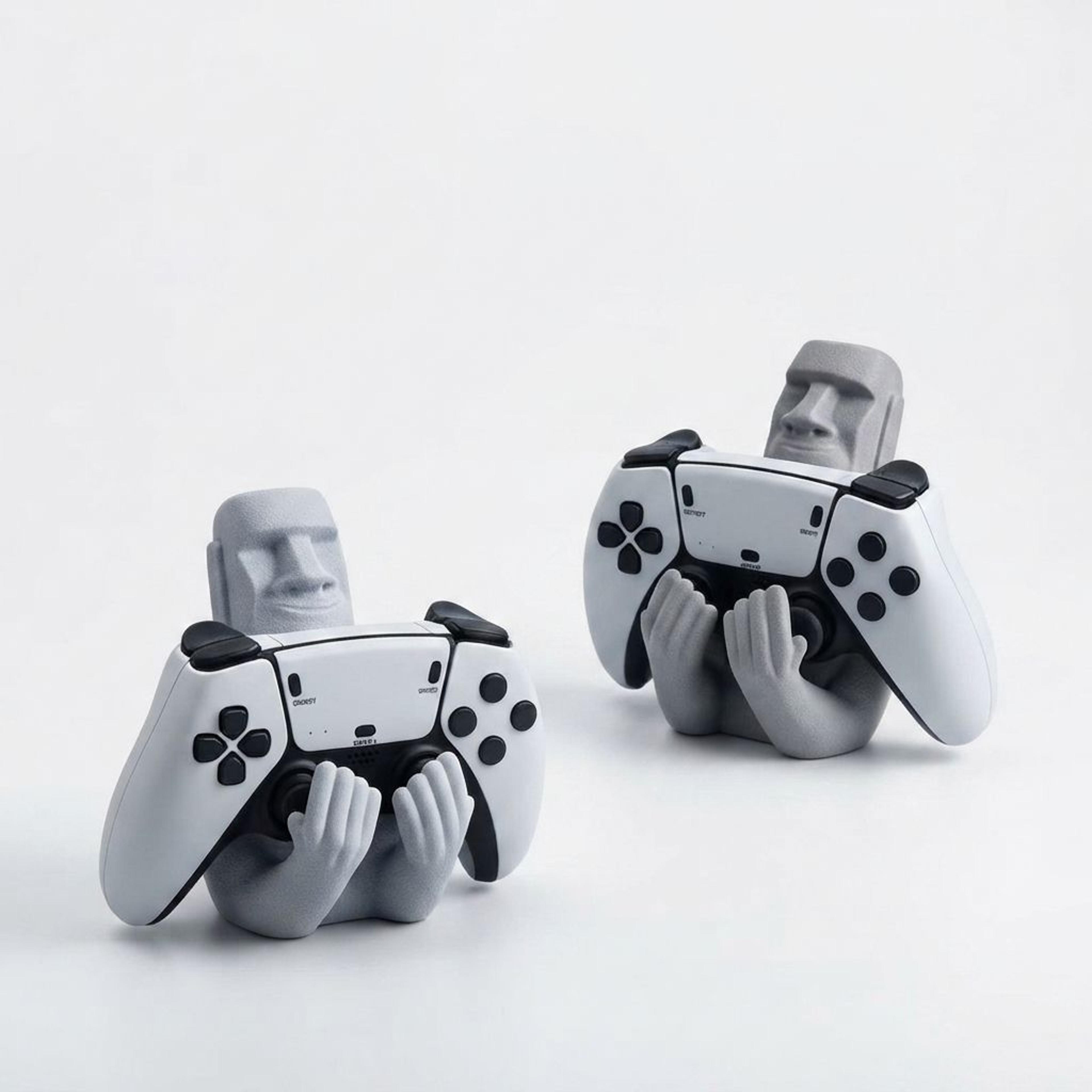 Moai Stone Resin Gaming Controller Holder For Xbox Switch Gamer Desk Decor 9