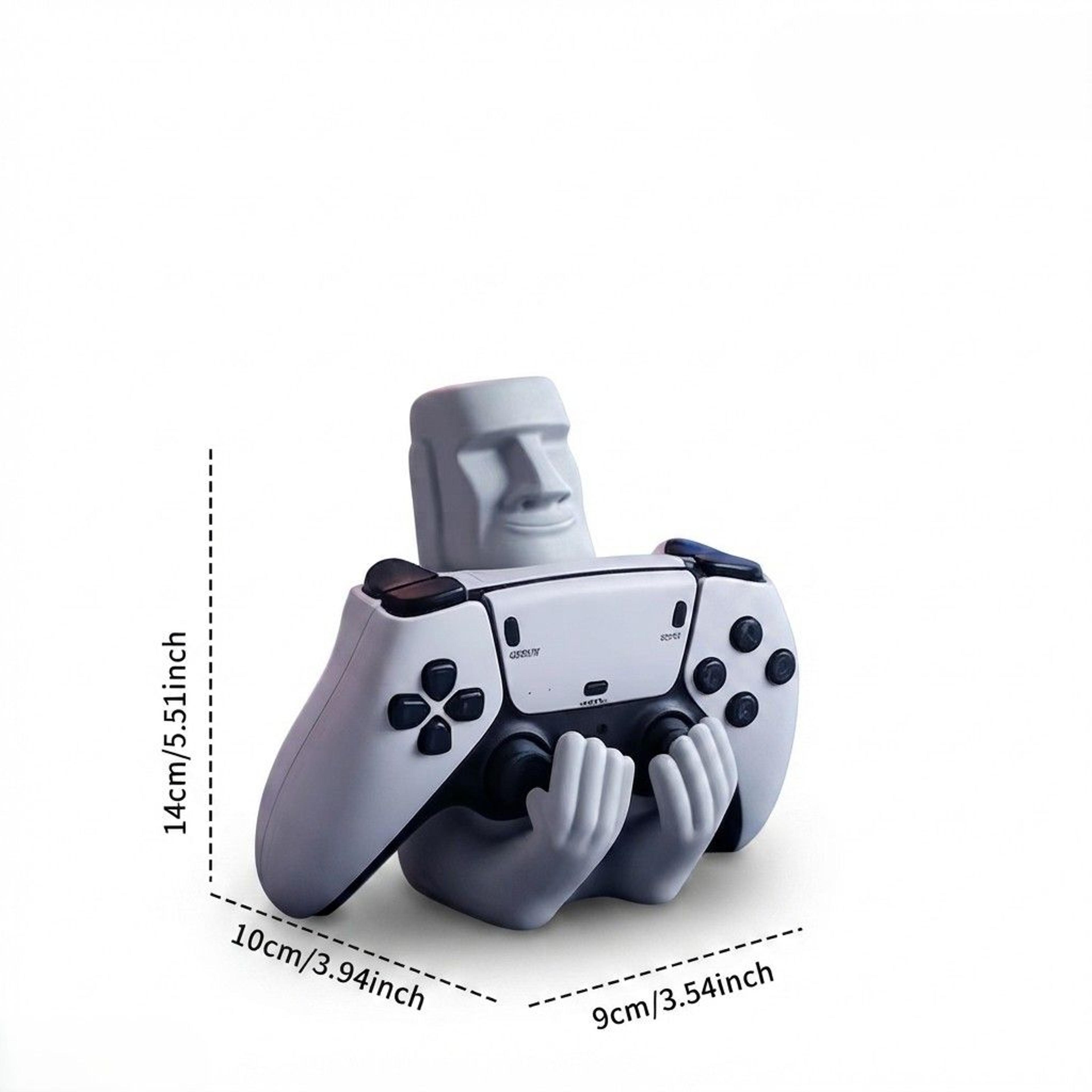 Moai Stone Resin Gaming Controller Holder For Xbox Switch Gamer Desk Decor 7