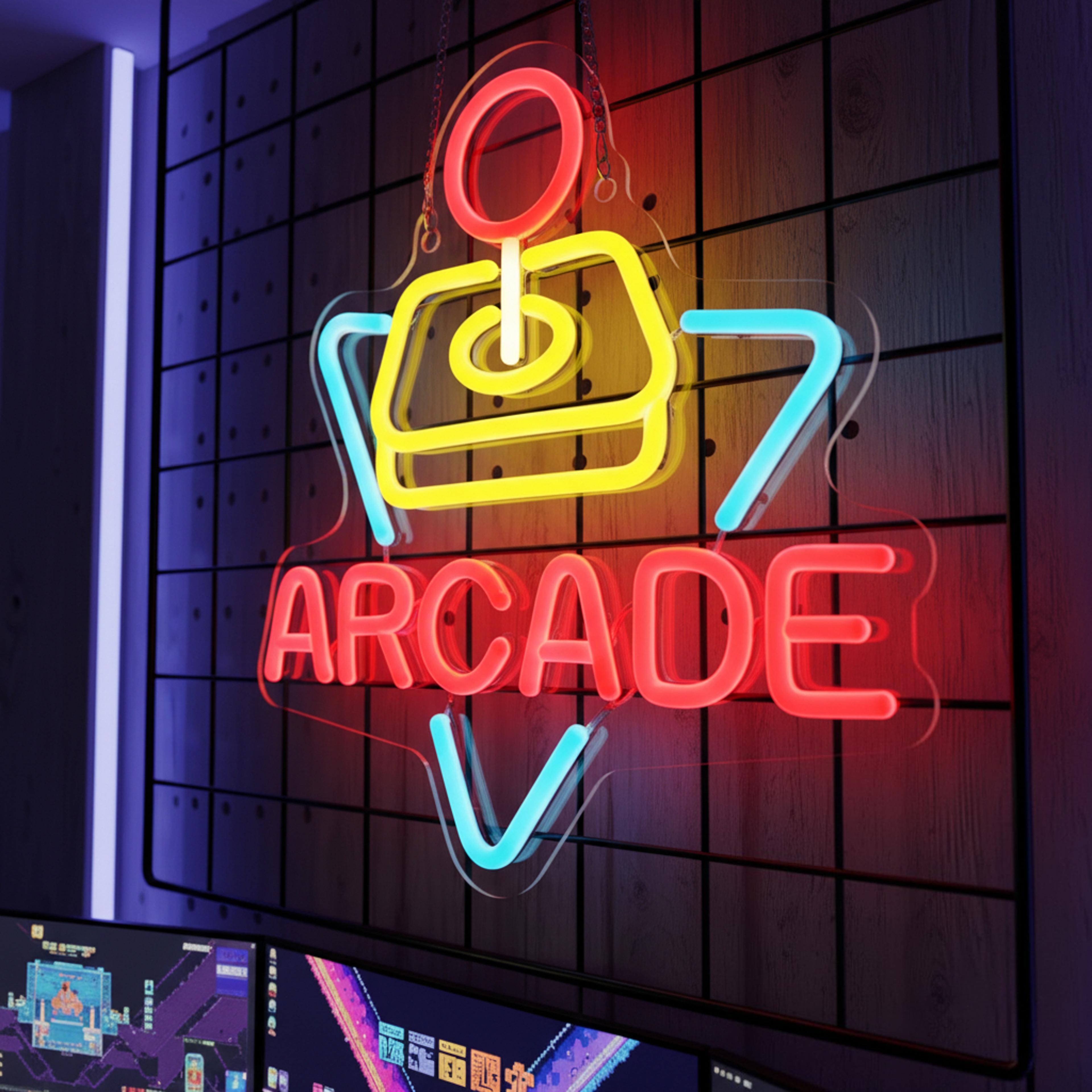Retro Arcade Neon Sign USB Powered Wall Decor For Gaming Rooms And Bars 4