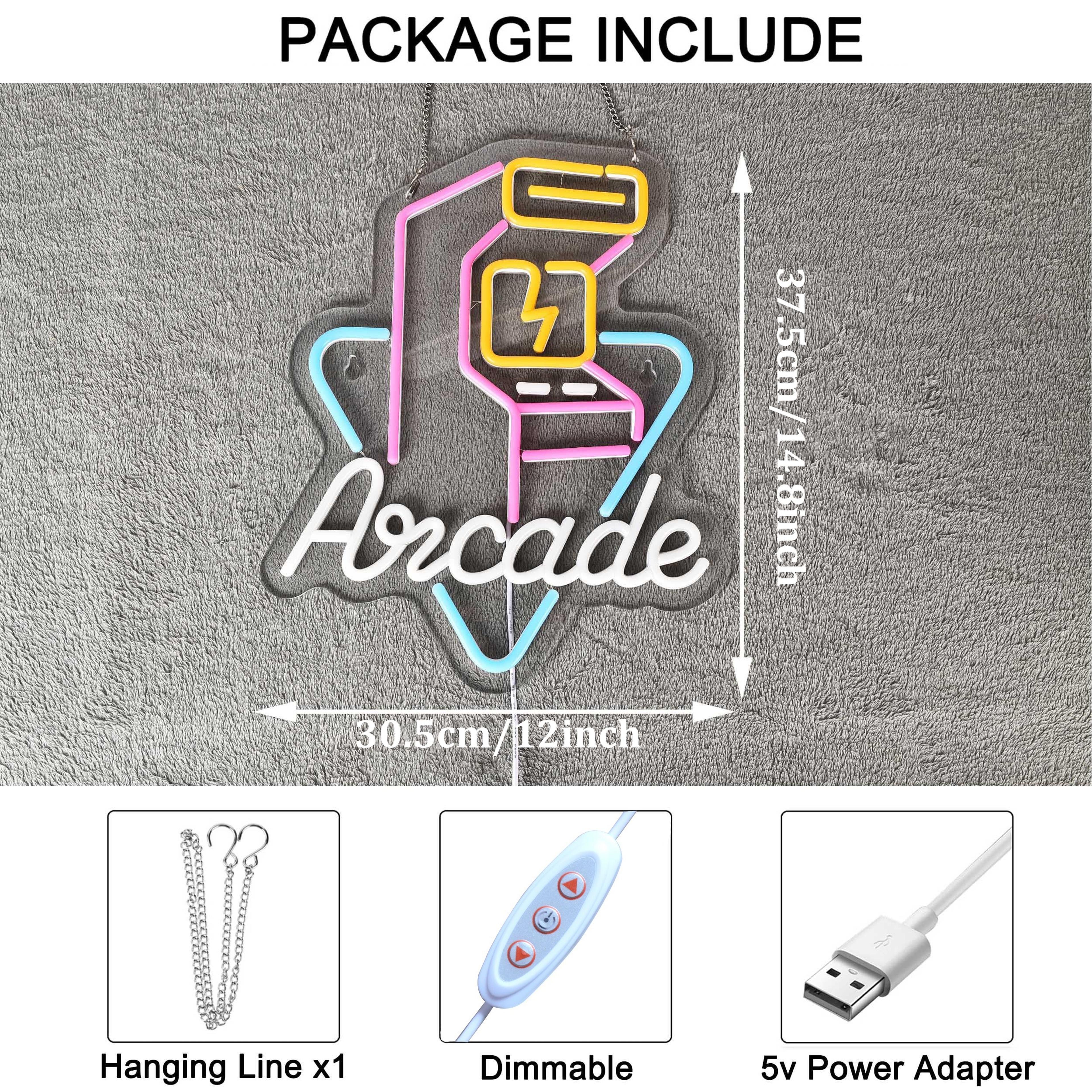 Arcade Neon Sign Personalized LED Gaming Wall Light For Game Room Decor 5