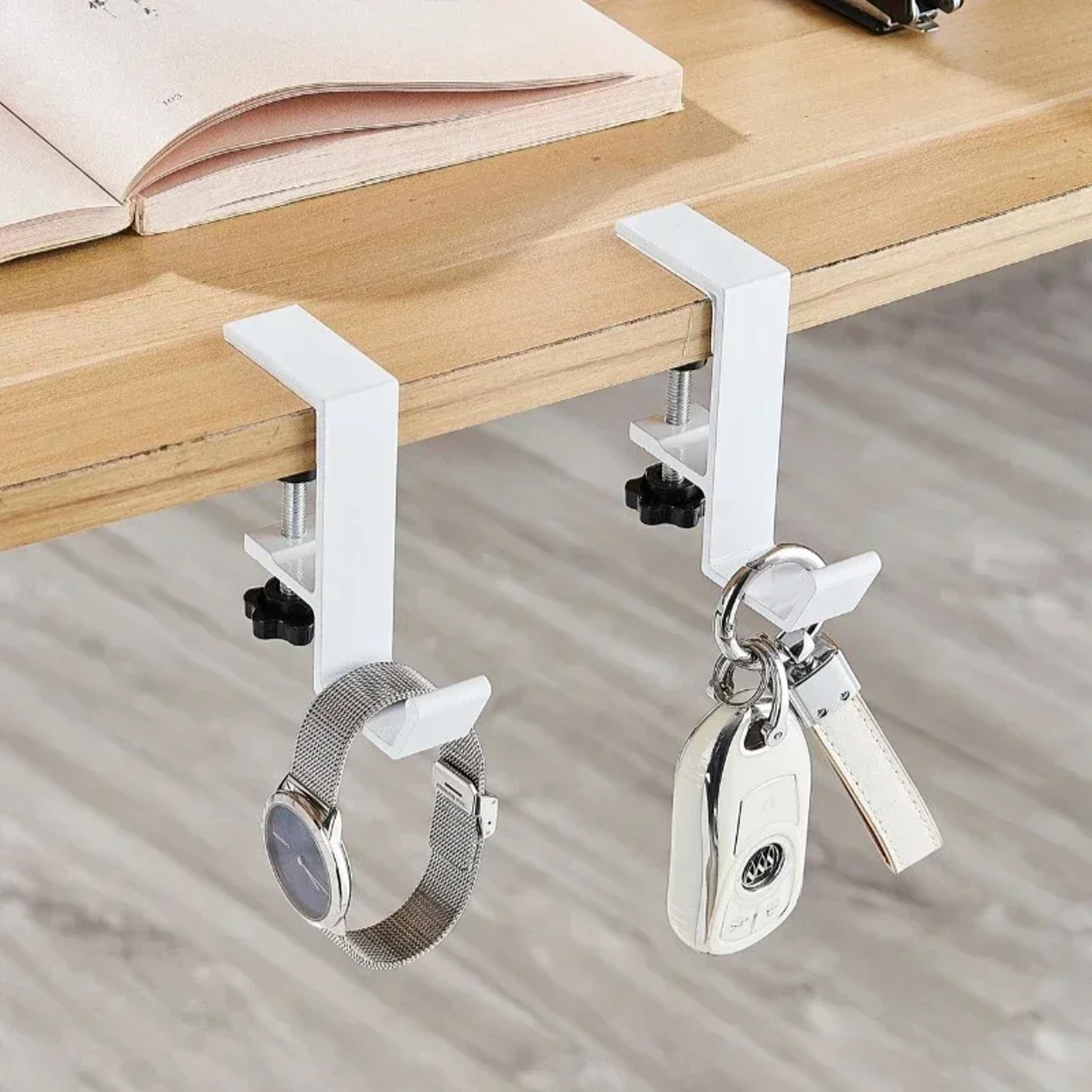 Adjustable Desk Edge Hook Headset Hanger And Backpack Storage Organizer 3
