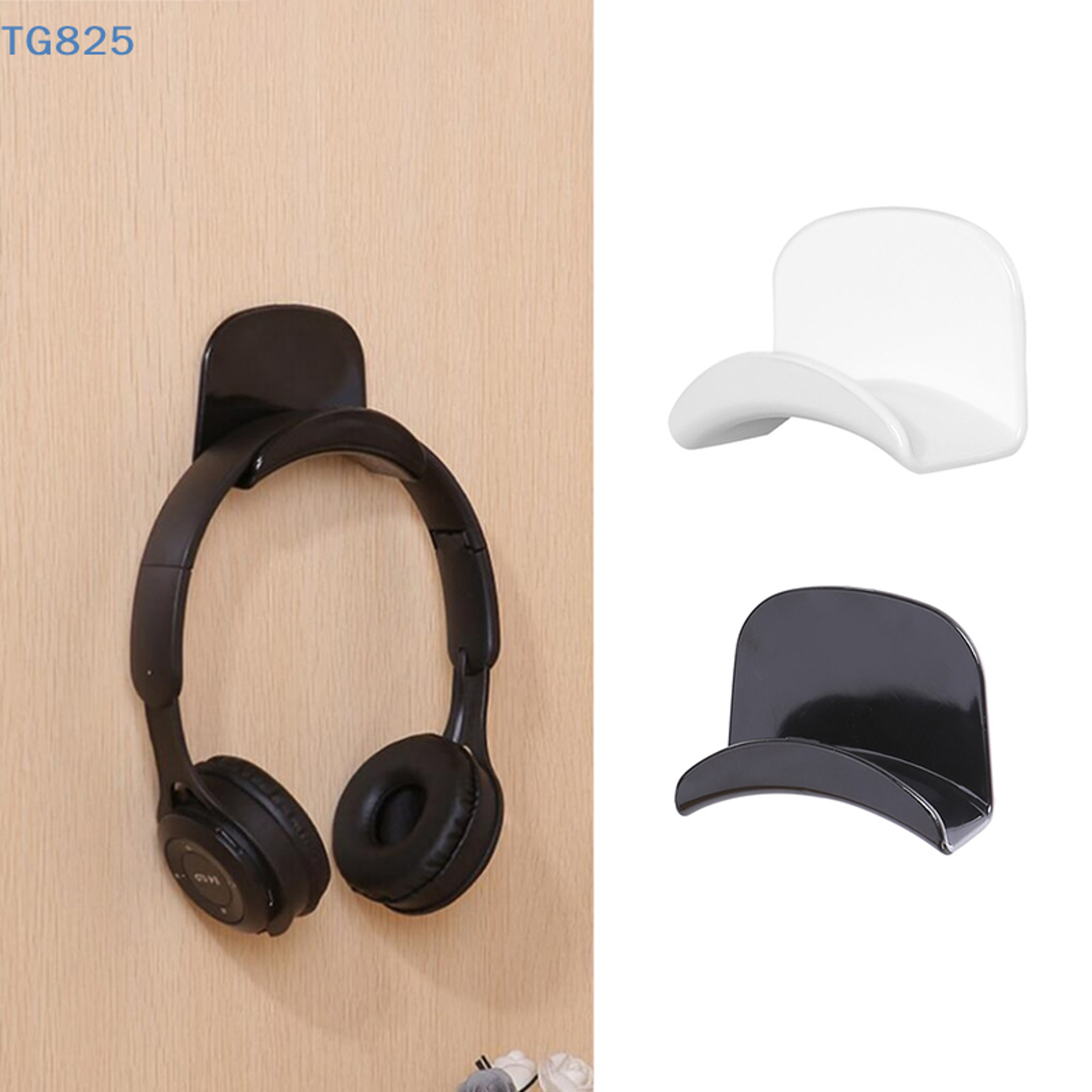 Adhesive Under Desk Headphone Holder Stand Wall Mount Gaming Earphone Rack 3
