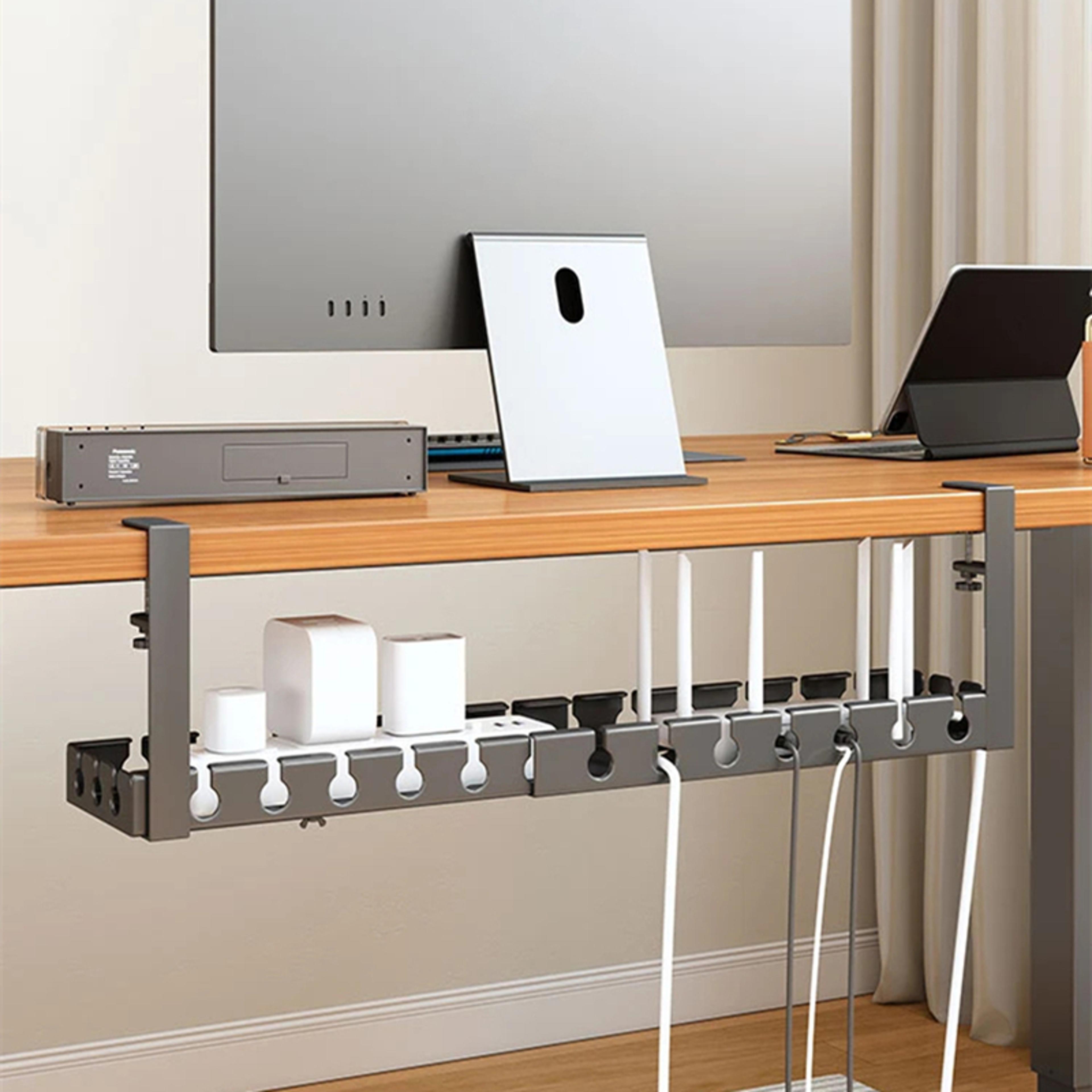 Under Desk Cable Management Tray And Storage Rack No Drill Wire Organizer 2