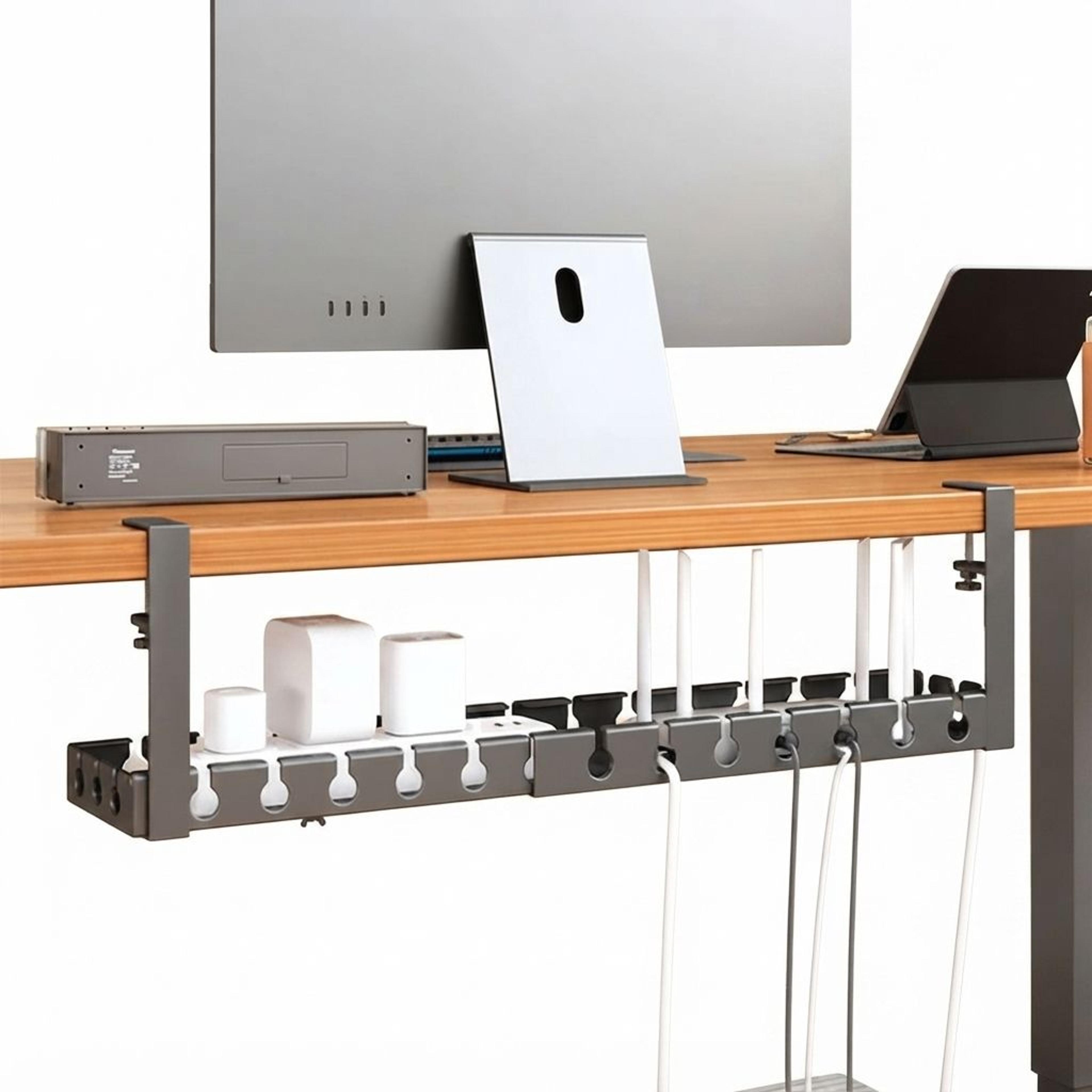 Under Desk Cable Management Tray And Storage Rack No Drill Wire Organizer 0