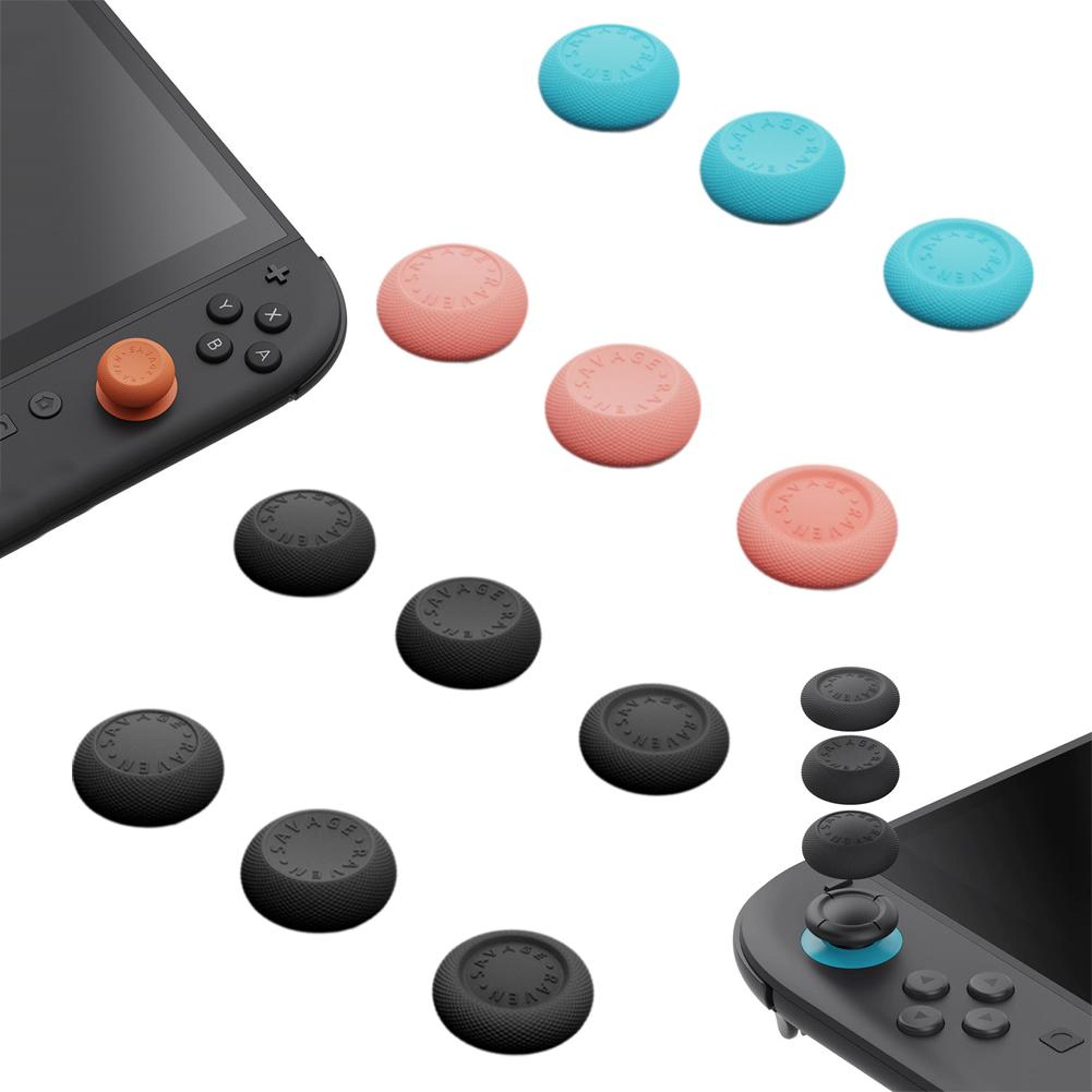 Switch Con Thumb Grips Caps Set Non Slip Joystick Covers For Gaming 3