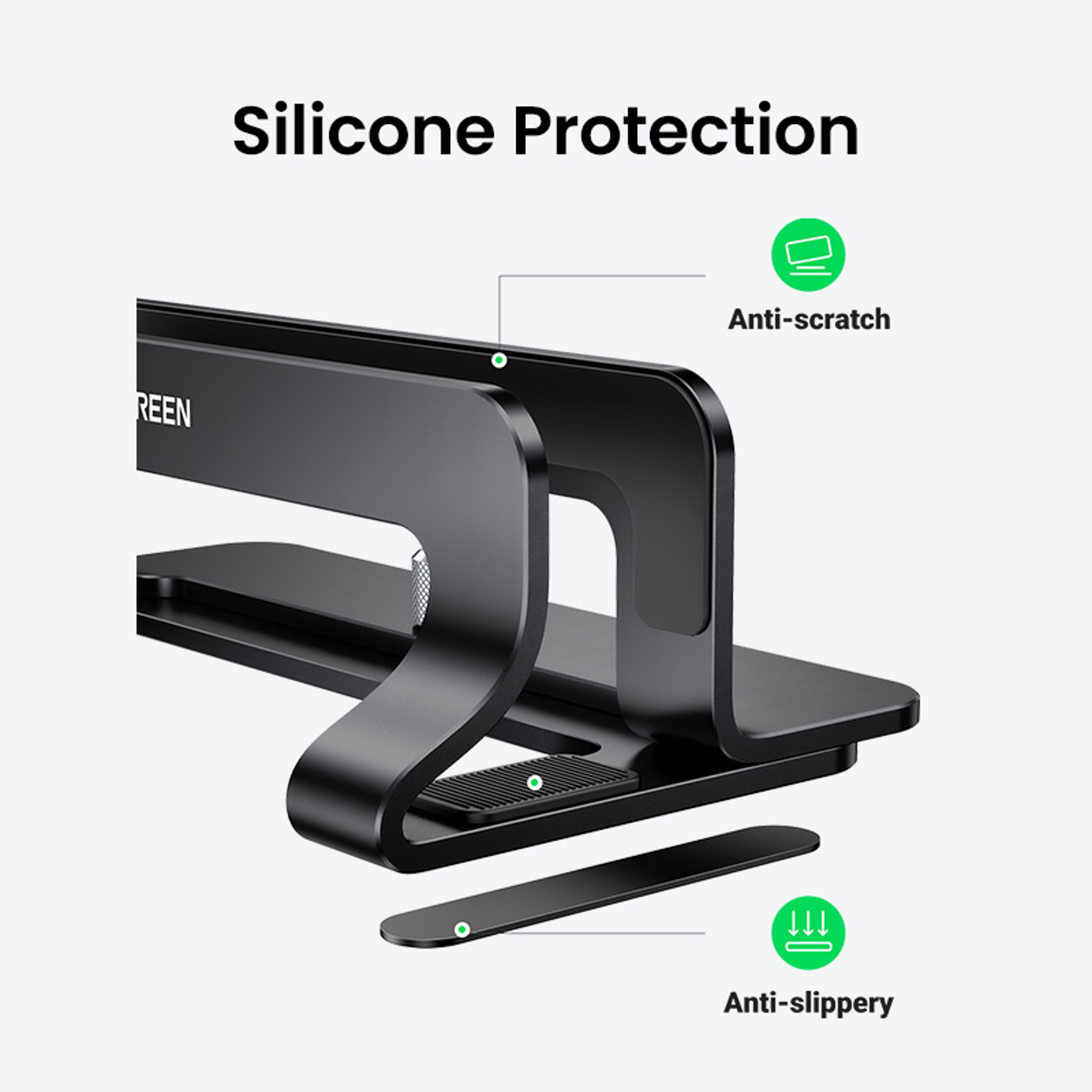 Vertical Laptop Stand Aluminum Holder For MacBook Pro Air Tablet And Phone 6