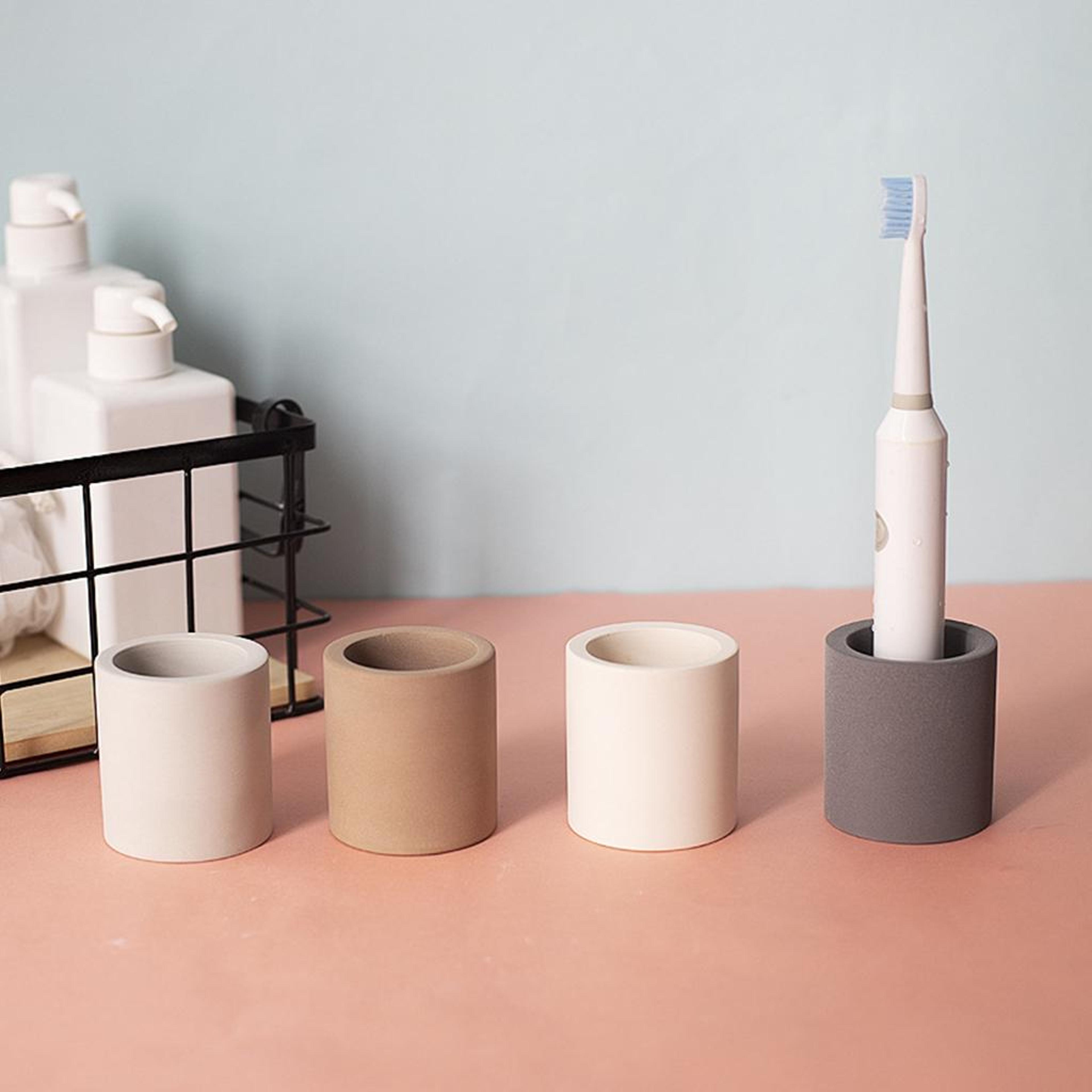 Toothbrush Holder Countertop Organizer With Toothpaste And Makeup Storage 2