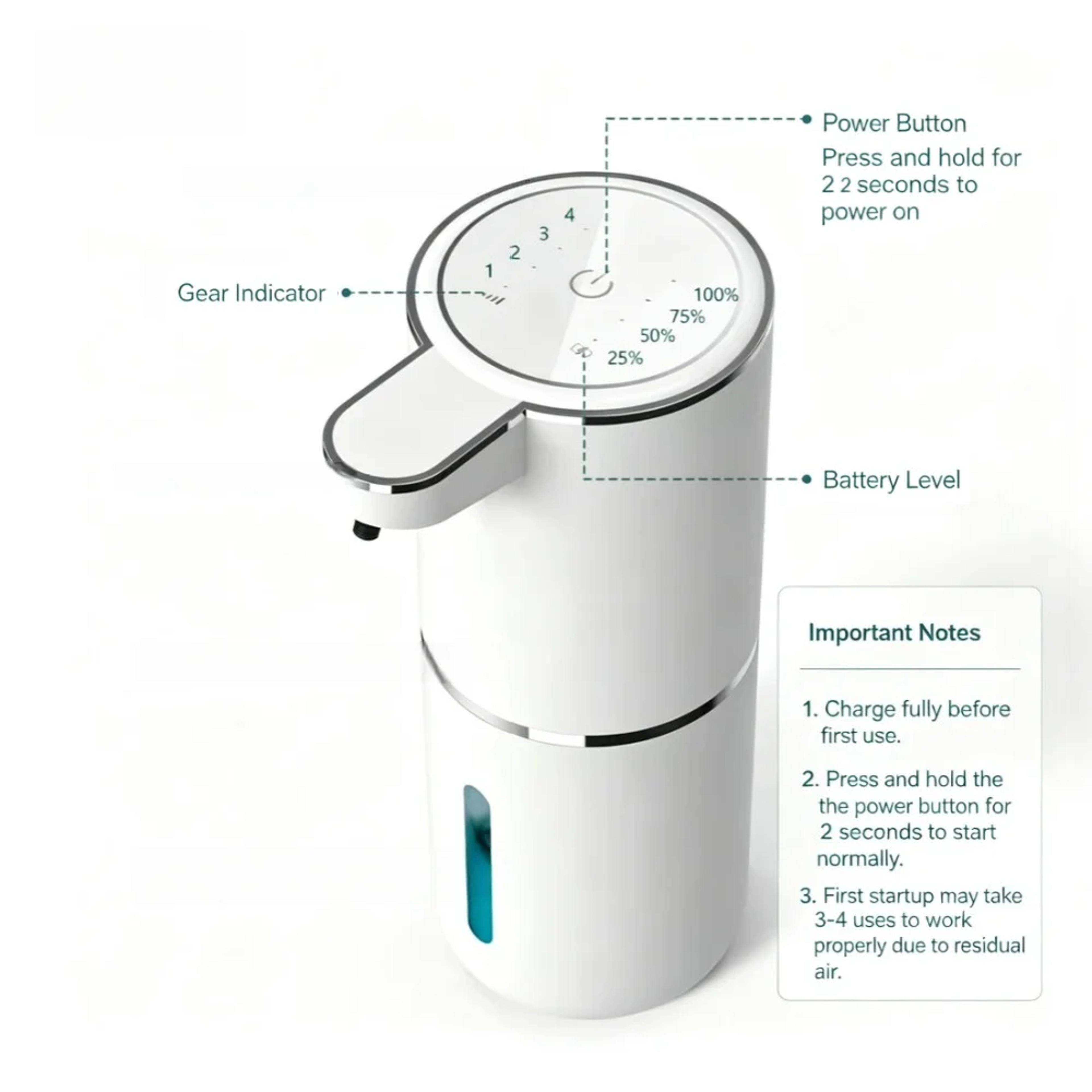 Automatic Touchless Soap Dispenser With USB Rechargeable Sensor Technology 3