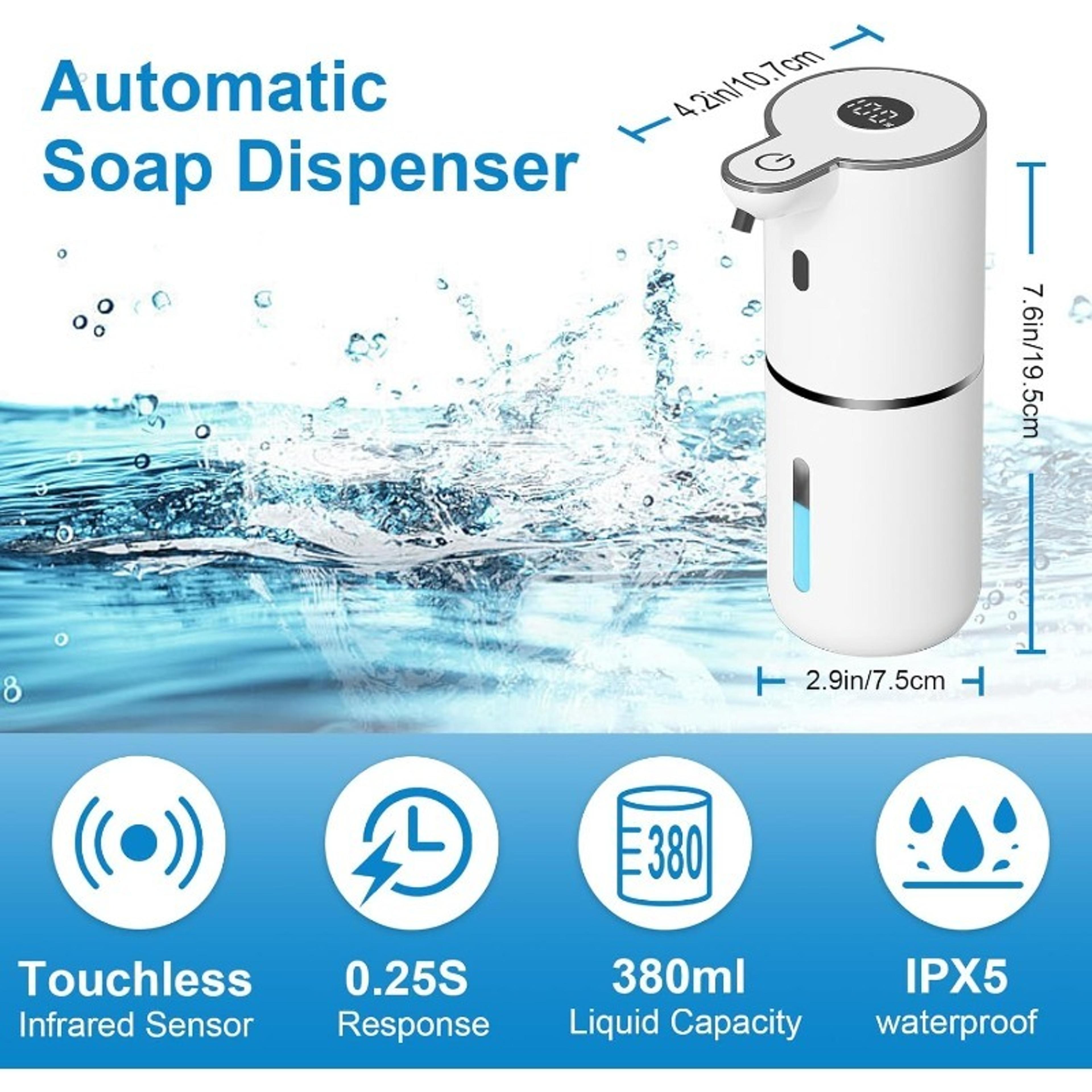 Automatic Foam Soap Dispenser Wall Mounted USB Rechargeable Touchless Hand Wash Dispenser 1