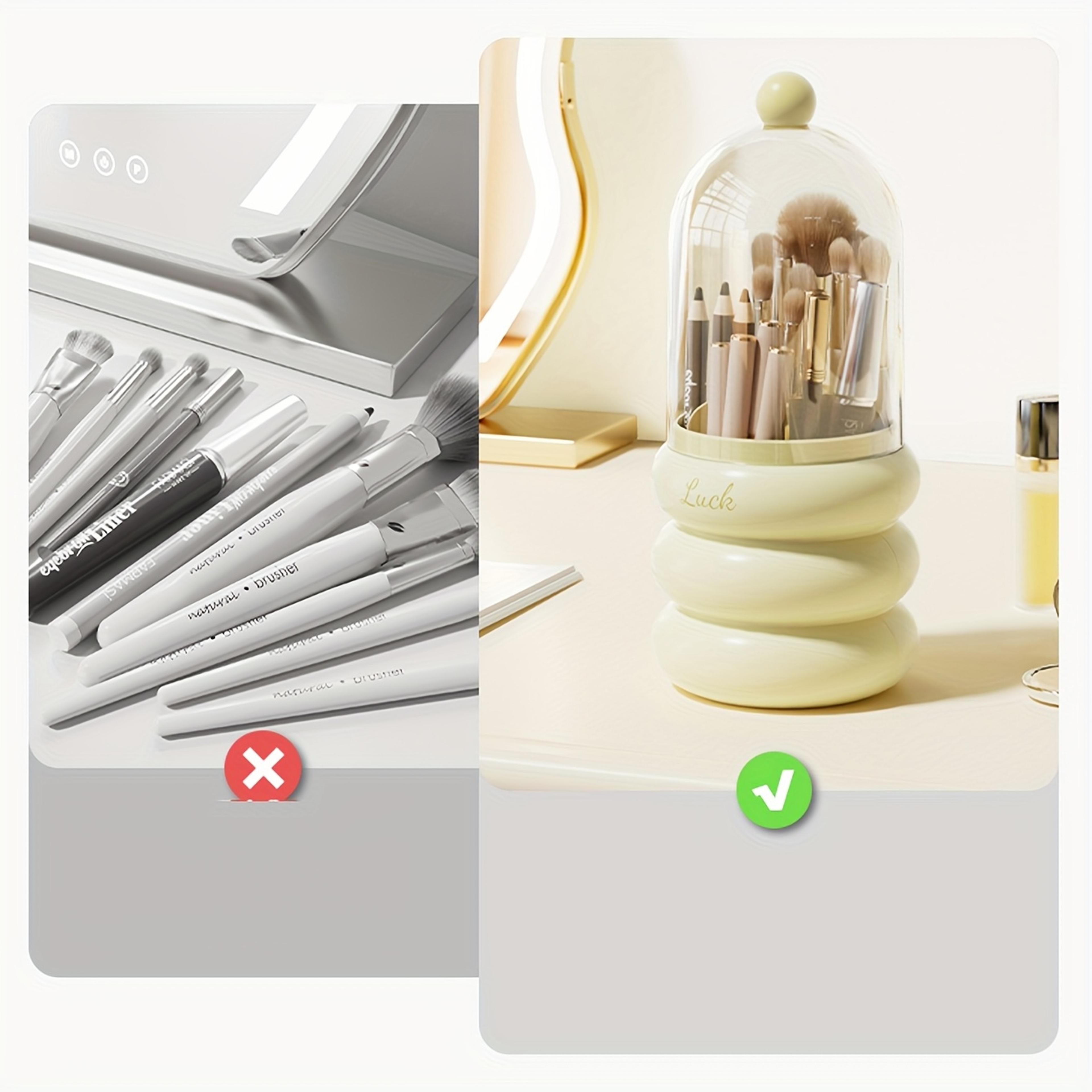 Dust Proof Makeup Brush Organizer Box Multifunctional Cosmetic Storage Container 2