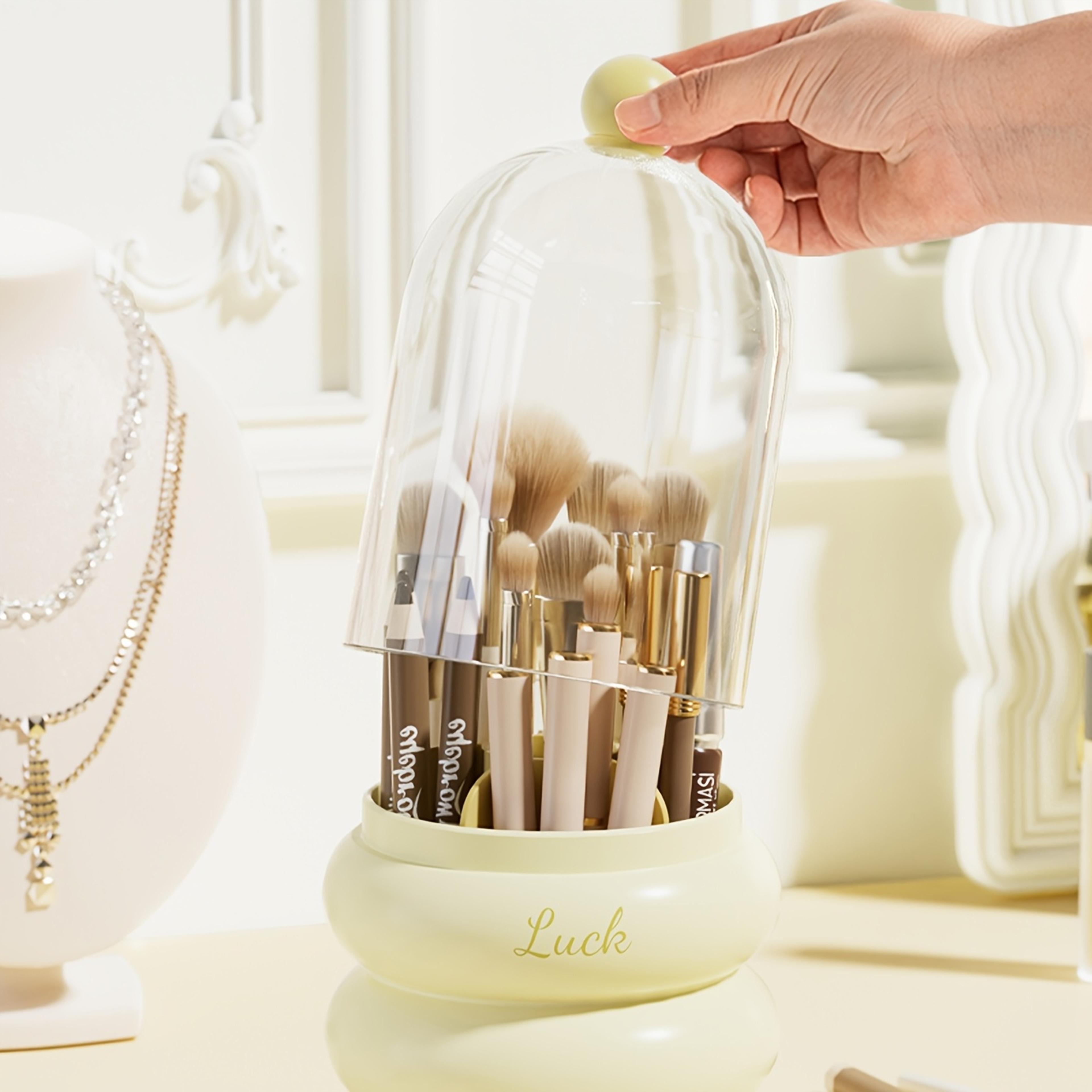 Dust Proof Makeup Brush Organizer Box Multifunctional Cosmetic Storage Container 3