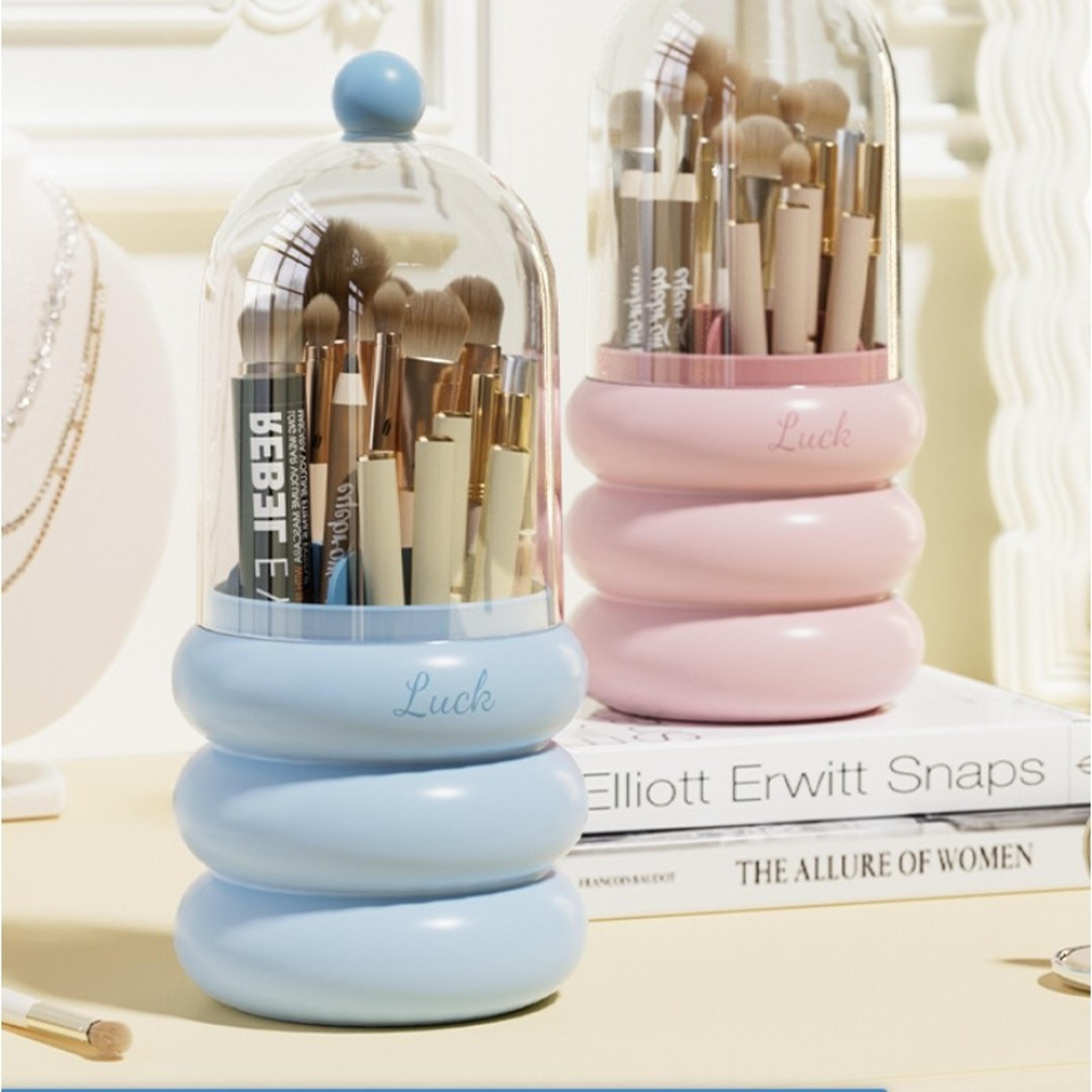 Dust Proof Makeup Brush Organizer Box Multifunctional Cosmetic Storage Container 7