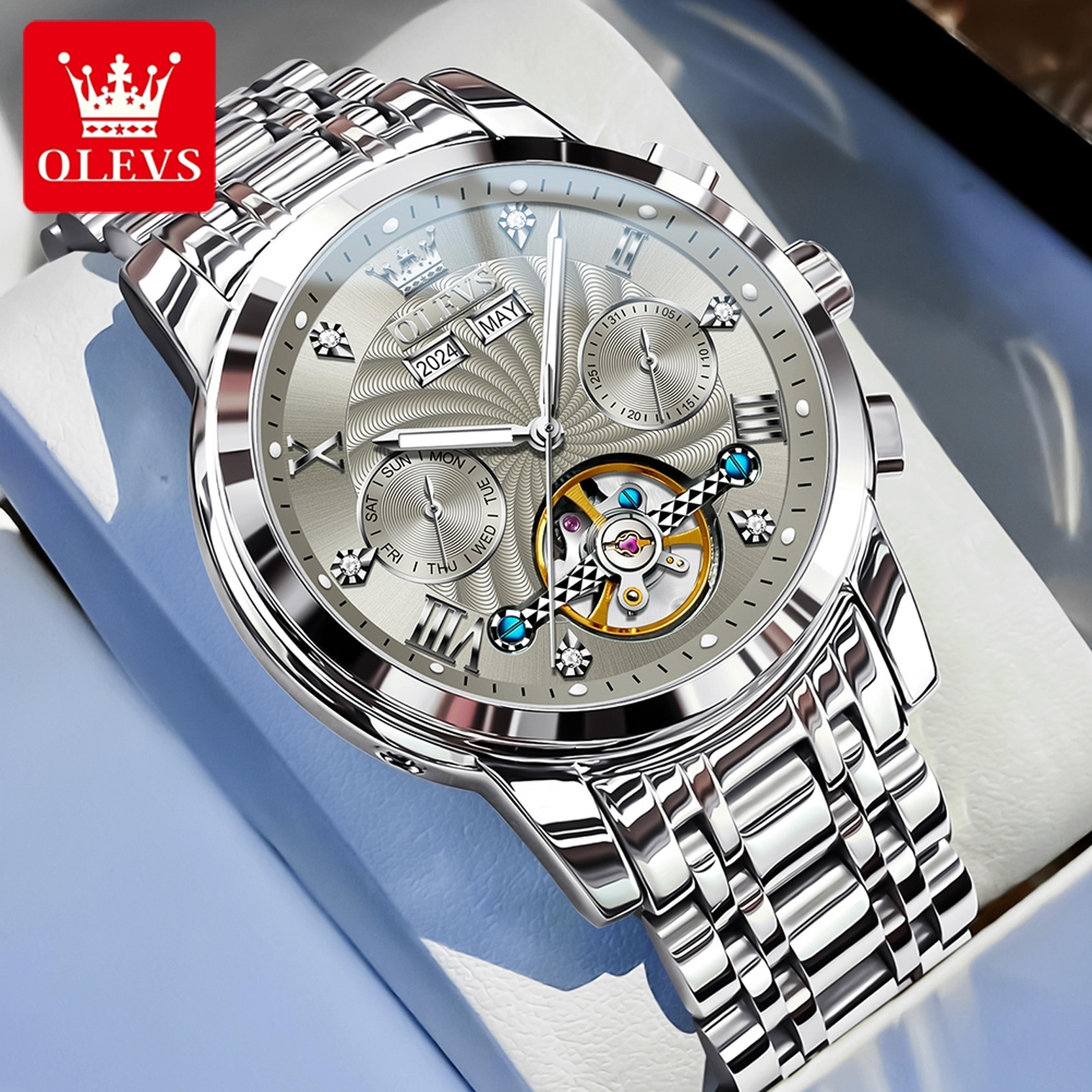Automatic Mechanical Watch With Skeleton Dial And Complete Calendar 1