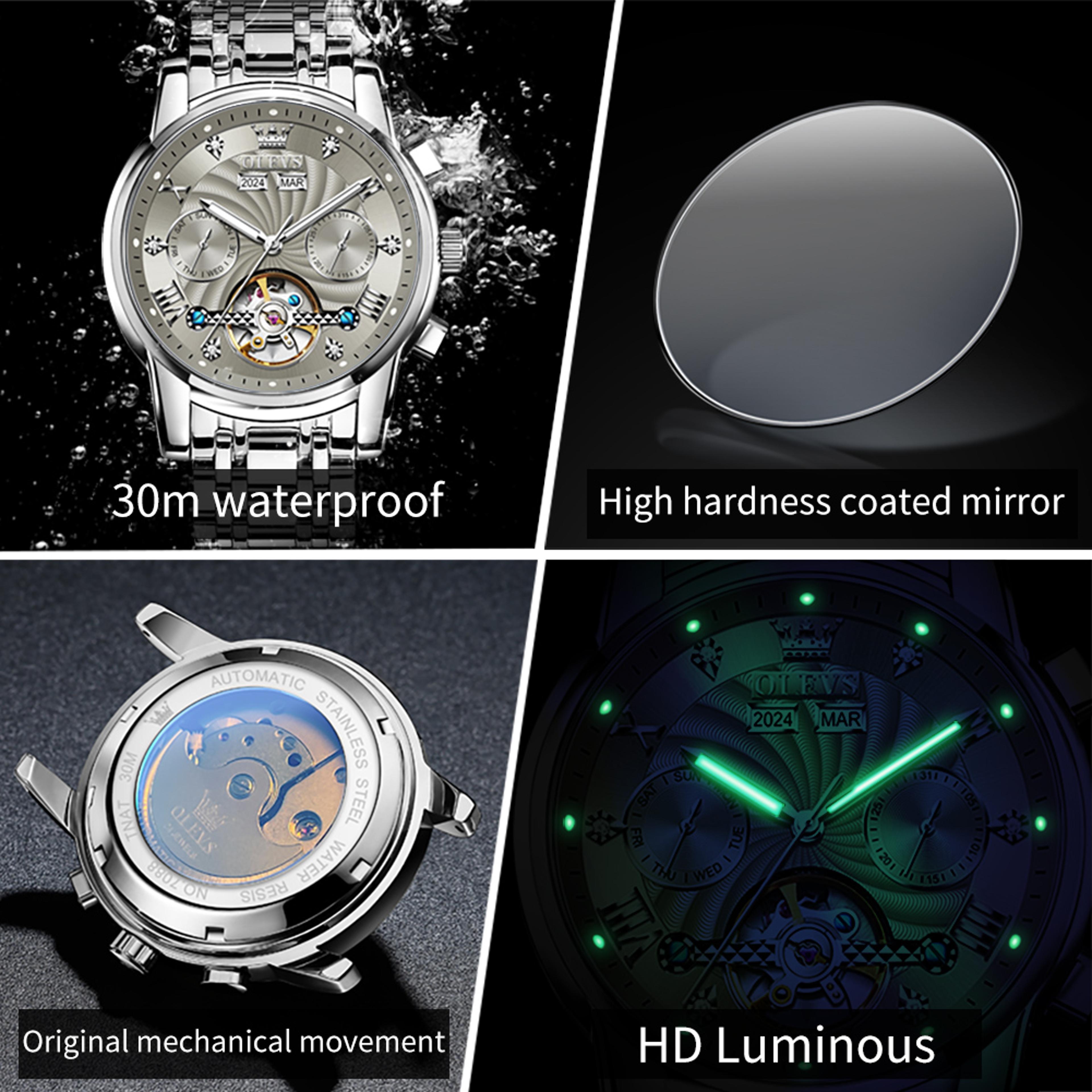 Automatic Mechanical Watch With Skeleton Dial And Complete Calendar 6