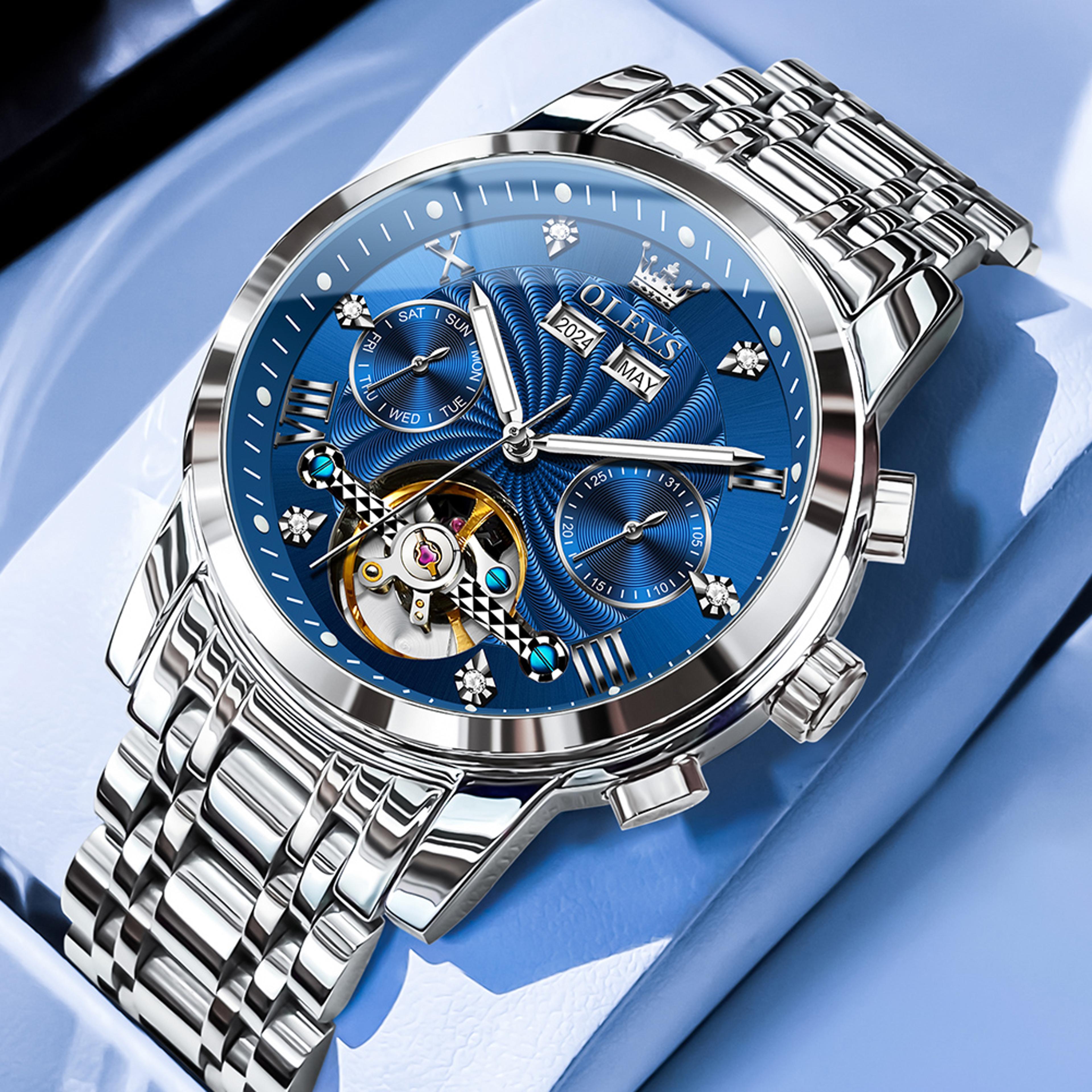 Automatic Mechanical Watch With Skeleton Dial And Complete Calendar 9